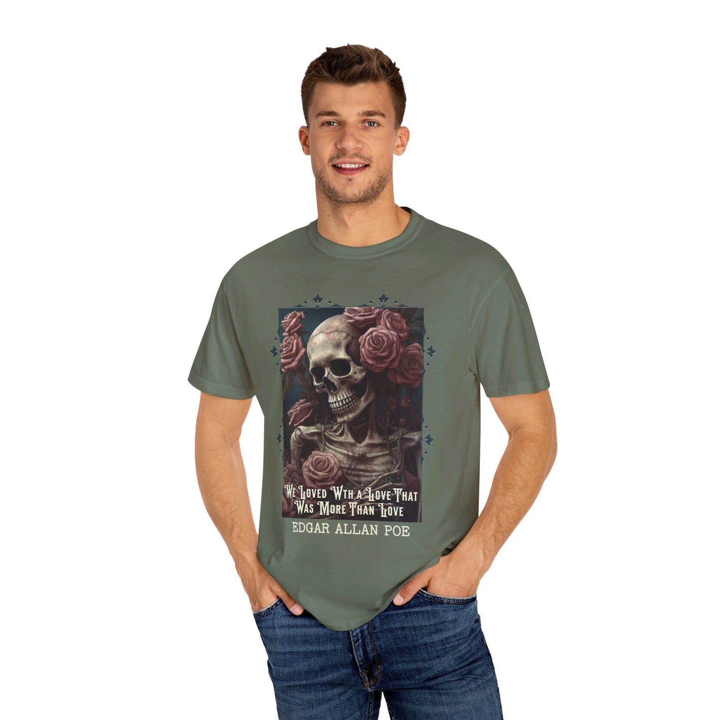 Edgar Allan Poe T-Shirt, Annabel-Lee Novel Vintage Book, Reading Lover Shirt, Halloween, Gothic, Light Academia Gift, Comfort Colours TShirt T-Shirt Printify