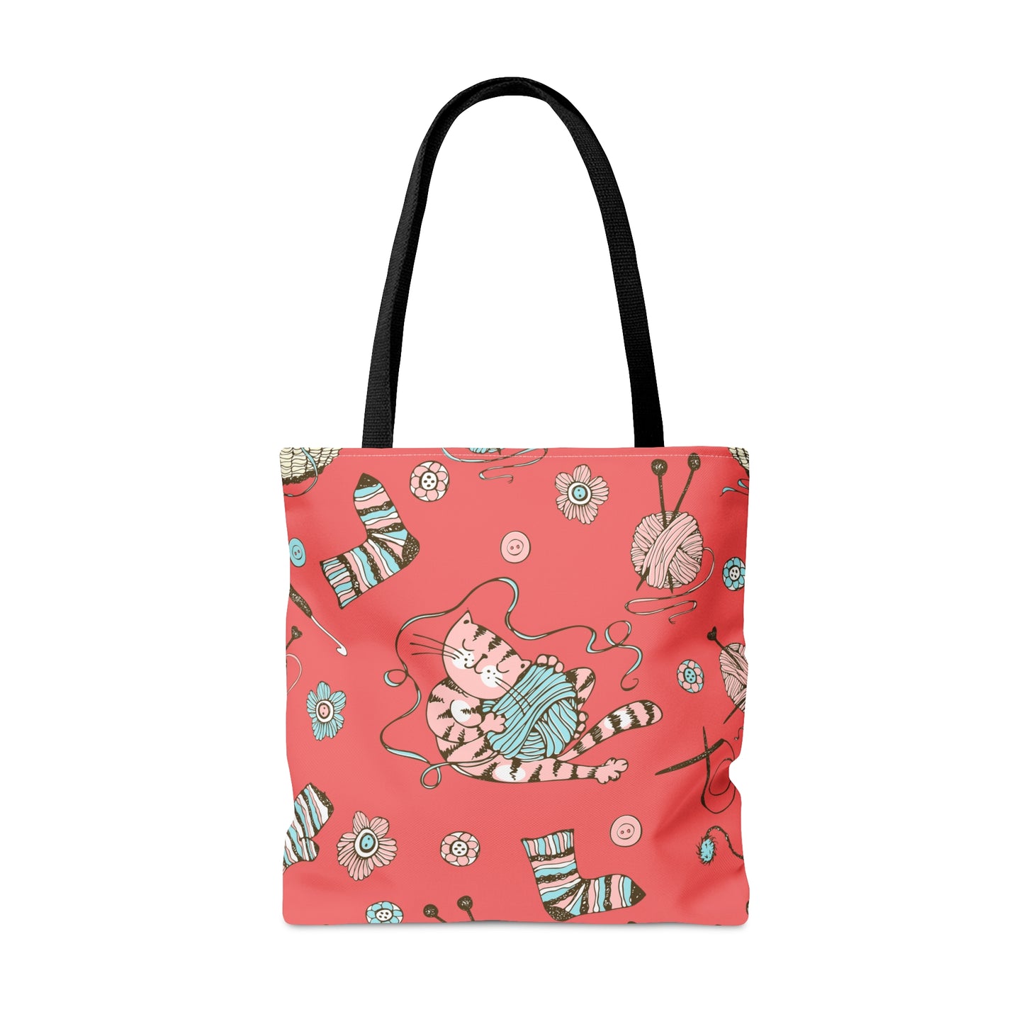 Craft, Crochet or Knitting Tote Bag, Yarn Storage Shoulder Bags, Gift for Knitter, Crafter, Grocery Shopping, School, Resusable, Travel Bag Bags Printify