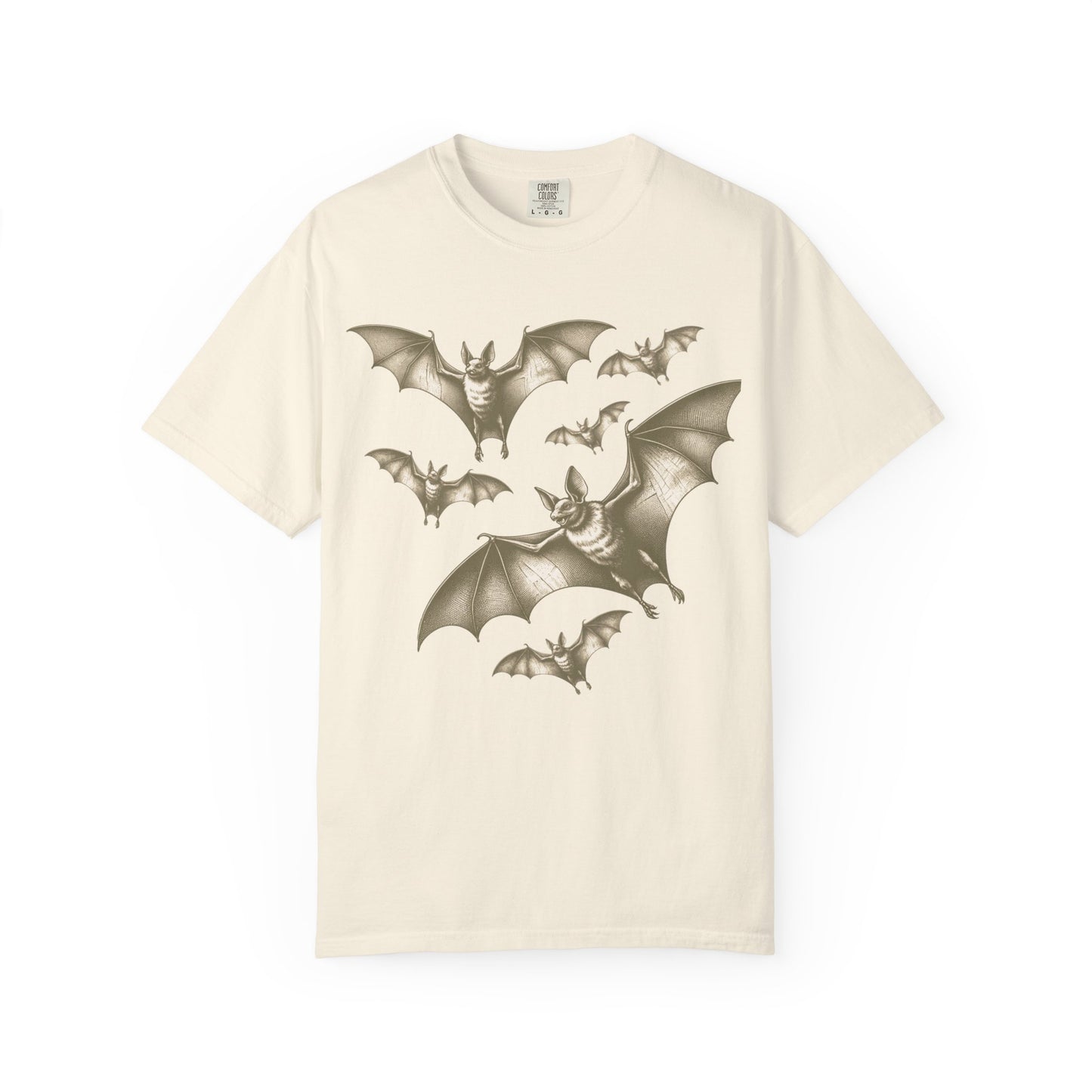 Bat Retro Goth TShirt Vintage Grunge Style Bat Shirt For Halloween Party Spooky Vibes Witchy Dark Academia Comfort Colors Oversized Shirt T-Shirt Printify