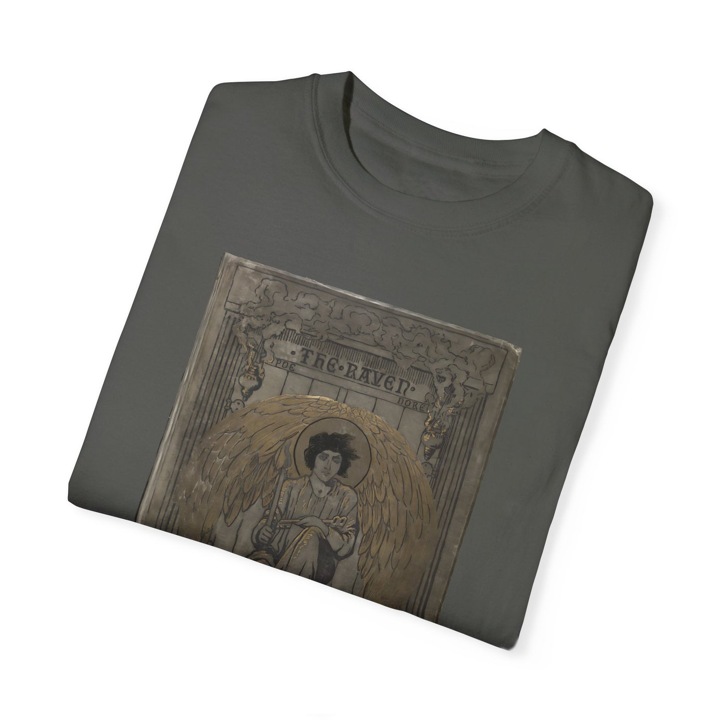 Edgar Allan Poe T-Shirt The Raven First Edition Gift For Poe Lovers Literary Shirt Nevermore Darkness There Gothic Whimsigoth Dark Academia T-Shirt Printify
