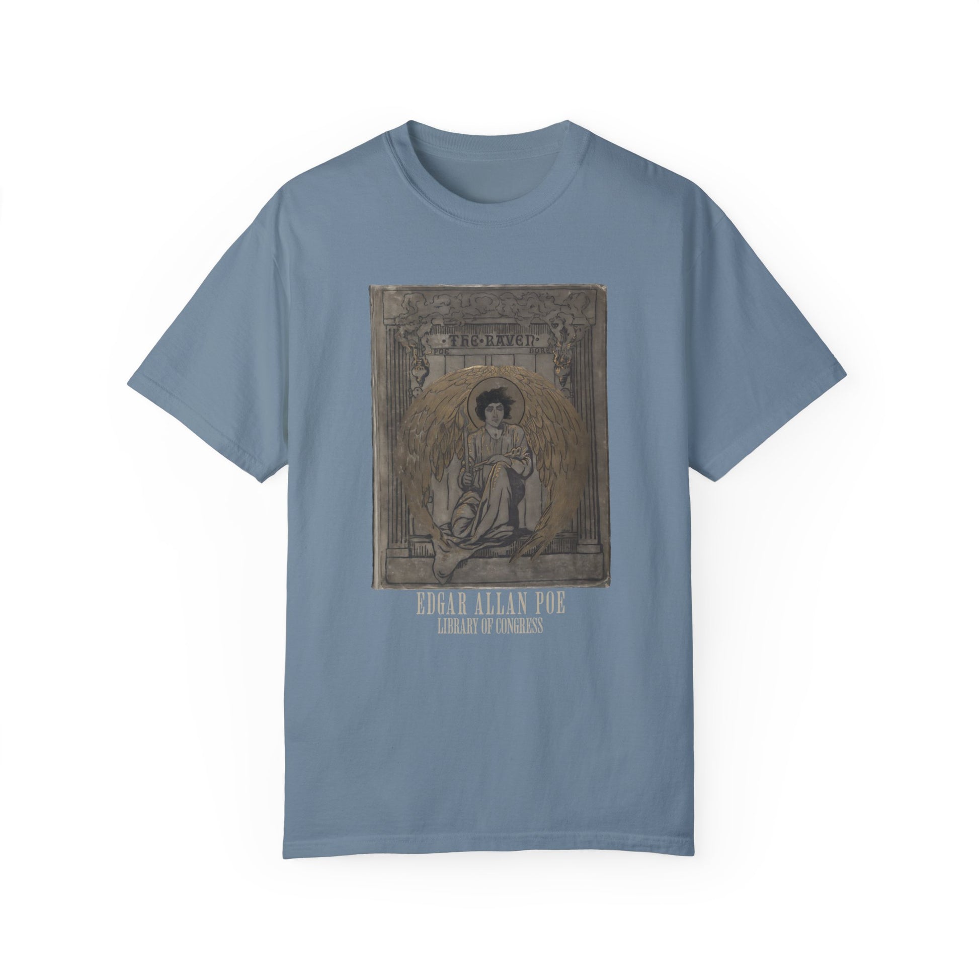 Edgar Allan Poe T-Shirt The Raven First Edition Gift For Poe Lovers Literary Shirt Nevermore Darkness There Gothic Whimsigoth Dark Academia T-Shirt Printify