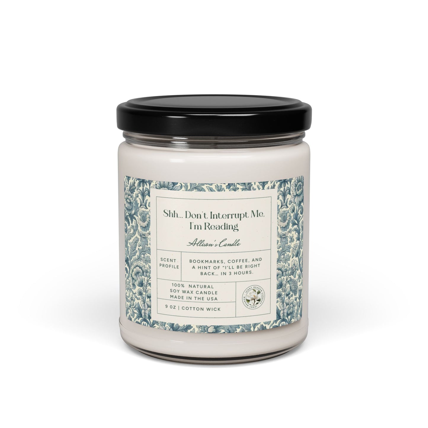 Personalized Soy Candle Funny Book Lover Gift For Mom Custom Gift Book Club Gift For Her Birthday Booknerd Candle Gift For Reader Bookworm Home Decor Printify White Sage and Lavender 9oz