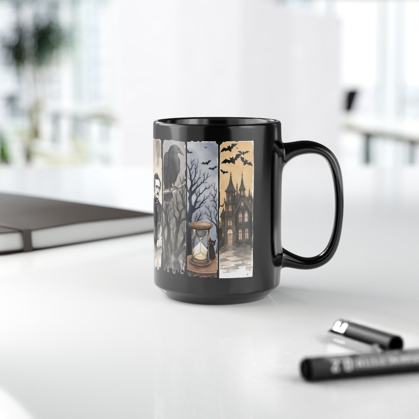 Edgar Allan Poe Mug Gothic Literary Gift For Book Lover Dark Academia Macabre Fall Coffee Cup Halloween Poetember Party Gift For Bookclub Mug Printify