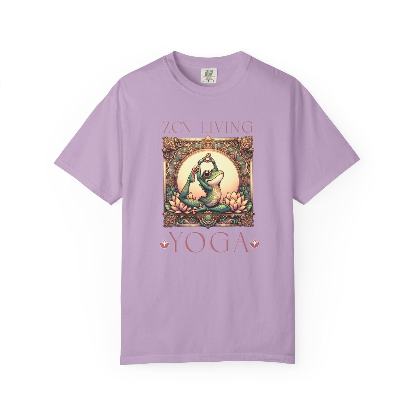 Yoga Frog Zen Living Unisex T-Shirt, Casual Wear, Highlander Fan Gift, T-Shirt Printify Orchid S