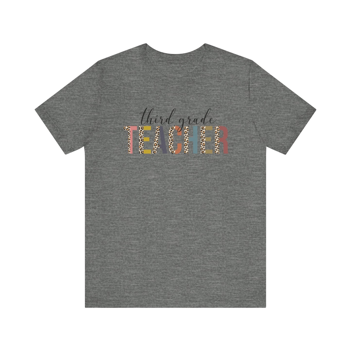 Cute Teacher TShirt Gift, Education Tee, Elementary School Teacher Appreciation, Funny Back To School Shirt, Teacher T-Shirt, Teacher Tee T-Shirt Printify Deep Heather XS