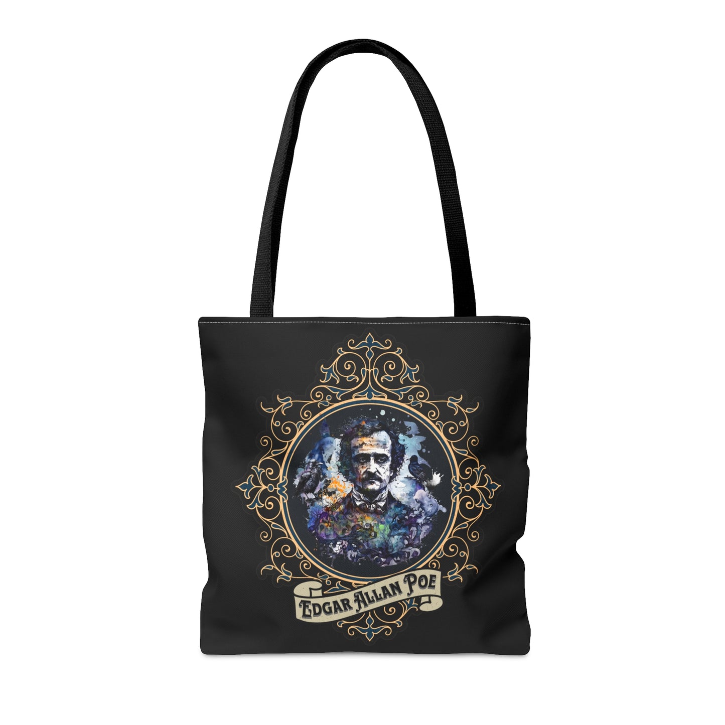 Edgar Allan Poe Tote Bag, Vintage Poet, Poetry Lover Shoulder Bag, Dark Academia, Literary, Bookish, Bookclub Gift, Fall Autumn Project Bag Bags Printify