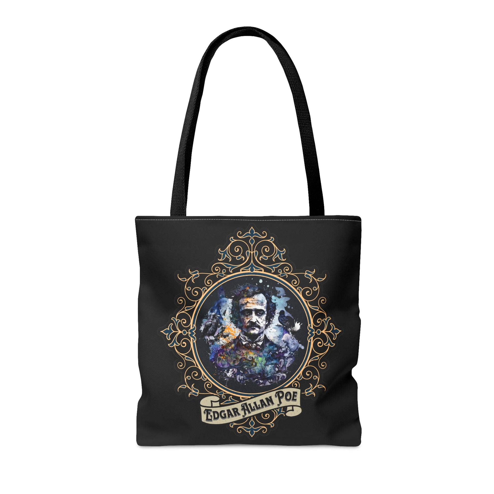 Edgar Allan Poe Tote Bag, Vintage Poet, Poetry Lover Shoulder Bag, Dark Academia, Literary, Bookish, Bookclub Gift, Fall Autumn Project Bag Bags Printify