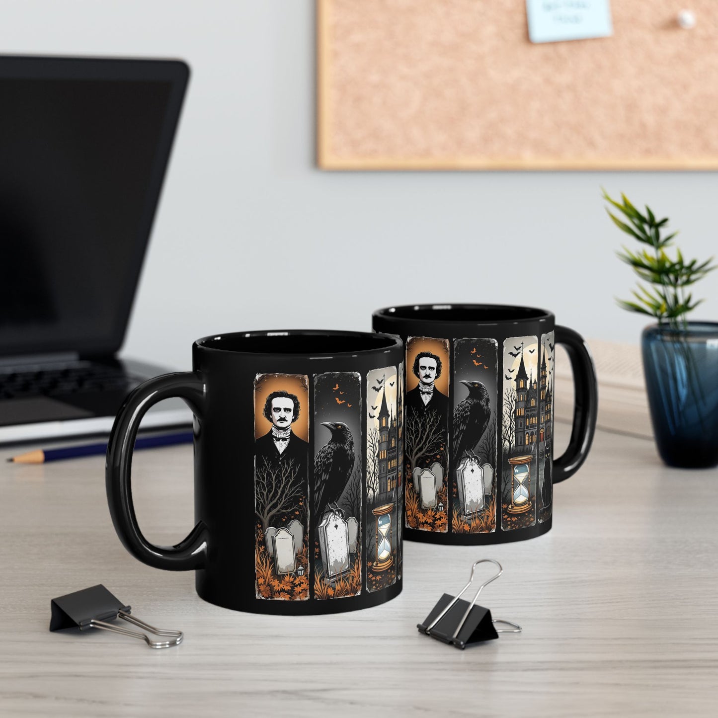 Edgar Allan Poe Mug Gothic Literary Gift For Book Lover Dark Academia Macabre Fall Coffee Cup Halloween Poetember Party Gift For Bookclub Mug Printify