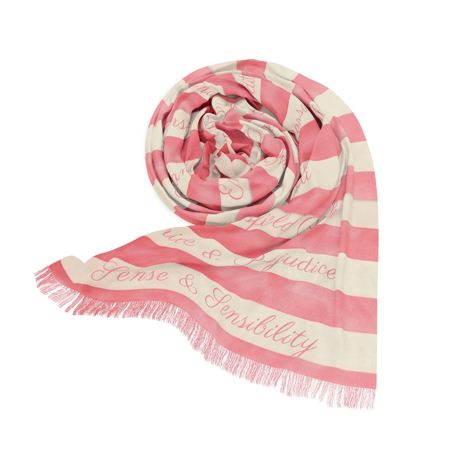 Jane Austen Toile Scarf Book Lover Gift Literary Neck Wrap Pride and Prejudice Fan Sense and Sensibility Emma Regency Gift For Mom BFF All Over Prints Printify