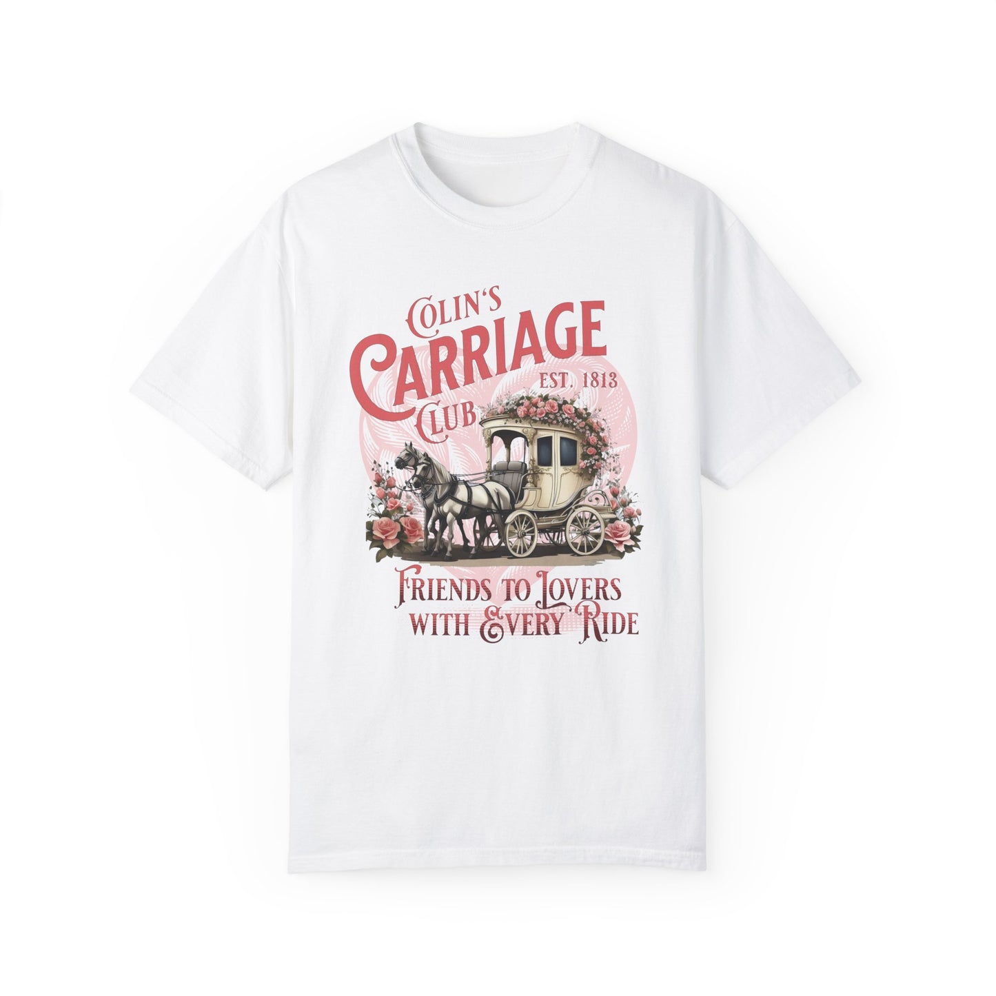 Colins Carriage Club Shirt Regency England Ton Society Gift For Bridgerton Fan Historical Drama Penelope Romance Reader Gift Bookclub Gift T-Shirt Printify White S