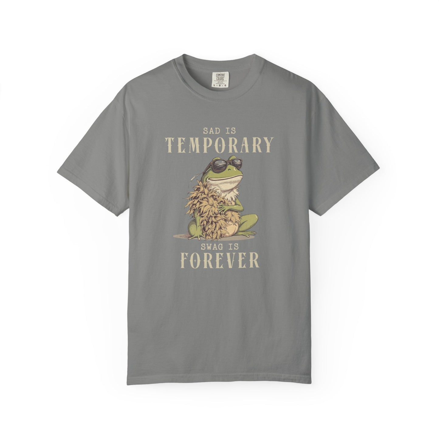 Funny Frog T-Shirt Retro Self Care Froggy Meme Shirt Vintage Frog And Toad Aesthetic Frog Lover Gift For Her Birthday Viral Trendy Shirt T-Shirt Printify Granite S