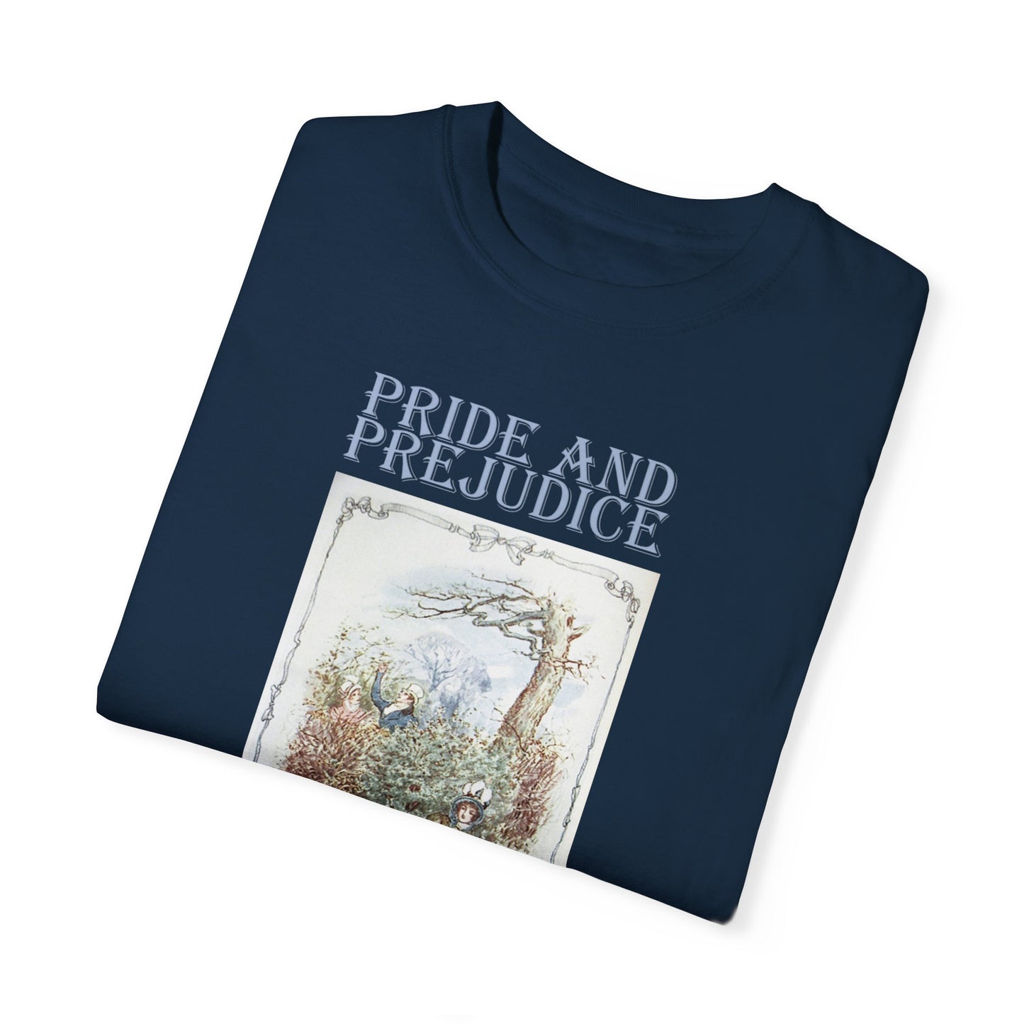 Jane Austen Comfort Colors TShirt, Pride & Prejudice Historical Romance, Bookish Literary Jane Austen Fan Art Gift for Her Bookclub Tee T-Shirt Printify