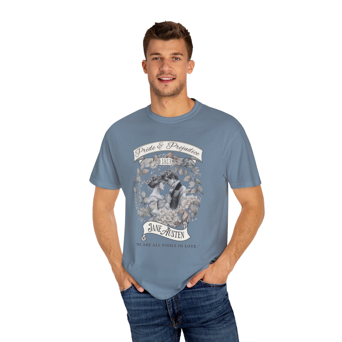 Pride and Prejudice T-Shirt Jane Austen Historical Romance Reader T-Shirt Printify