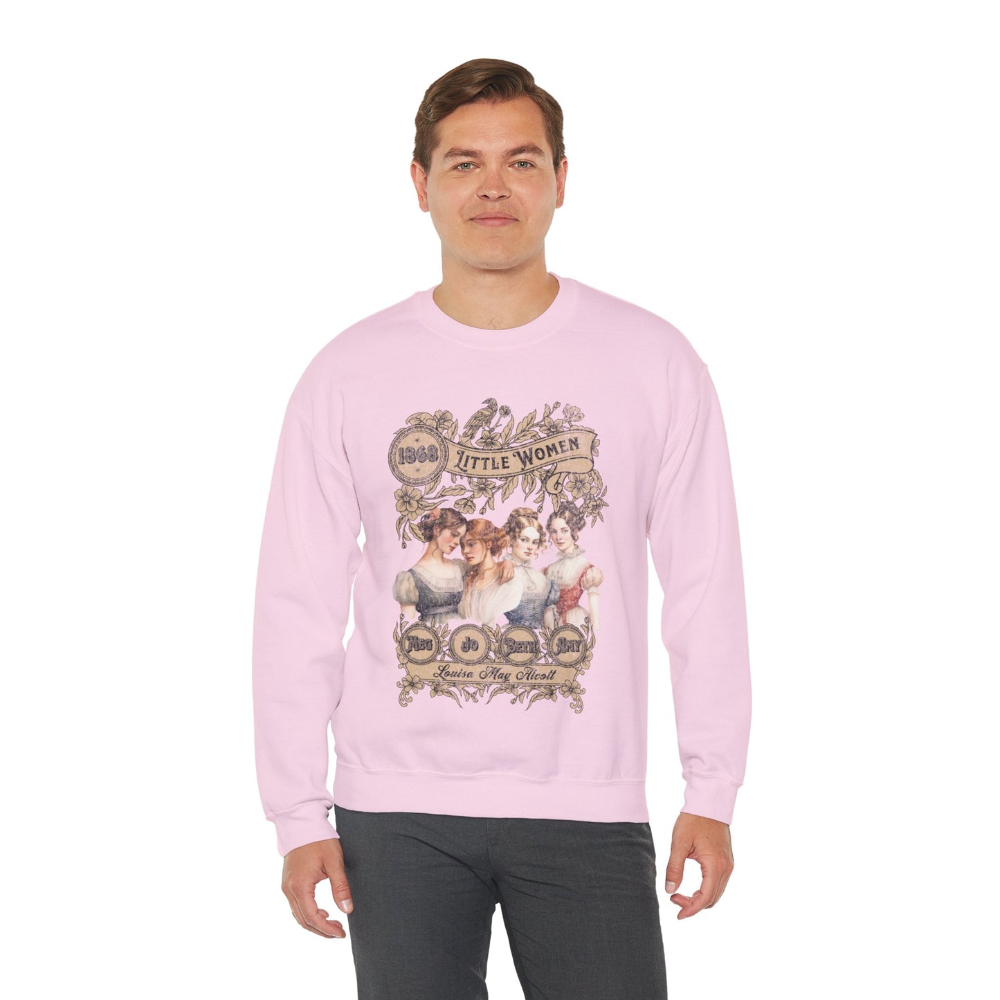 Little Women Sweatshirt, Louisa May Alcott Historical Romance Sweater, Bookish Literary Fan Art Gift, Gift for Her, Bookclub Crewneck Shirt Sweatshirt Printify