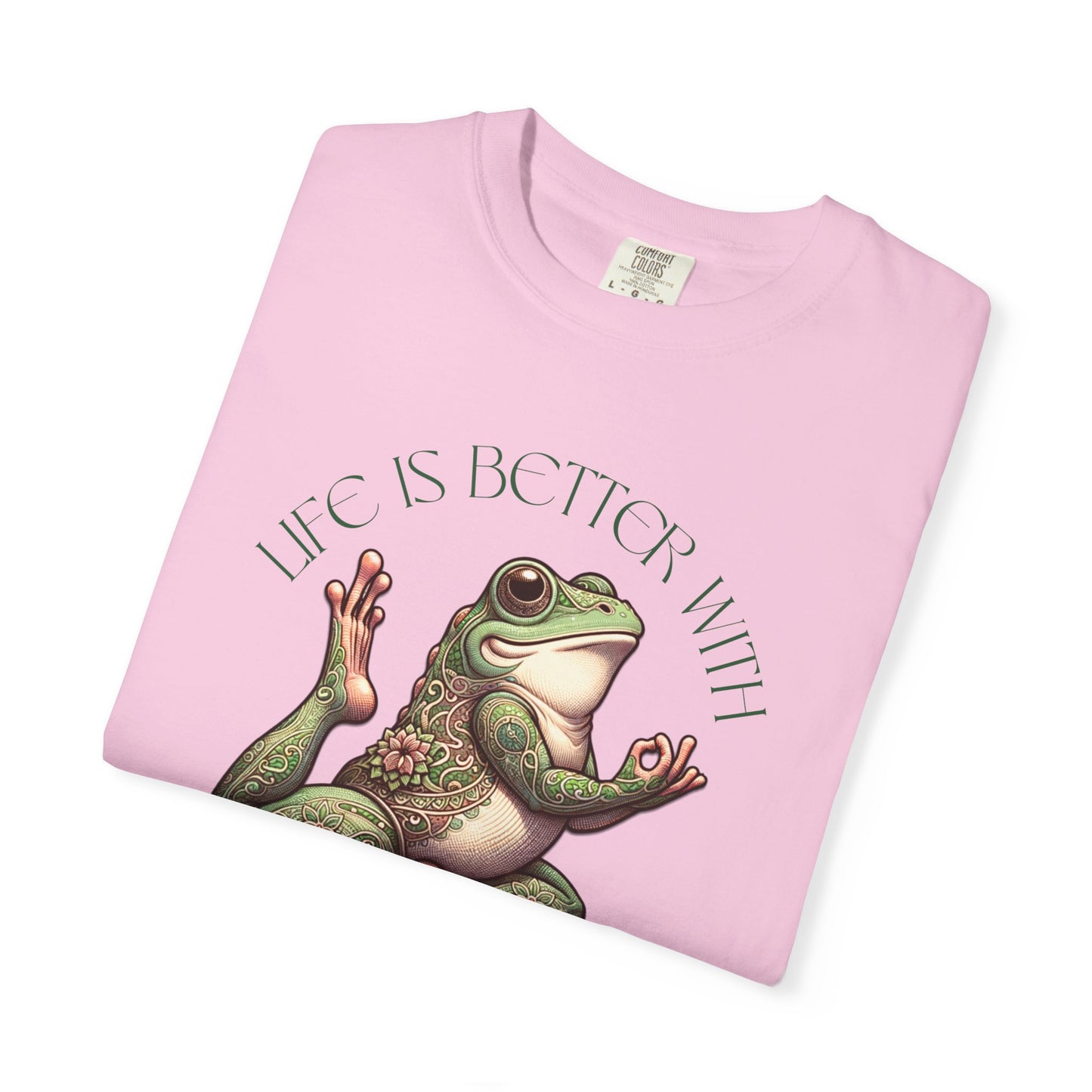 Green Yoga Frog Life Is Better With Yoga Unisex T-Shirt, Casual Wear, Highlander Fan Gift,