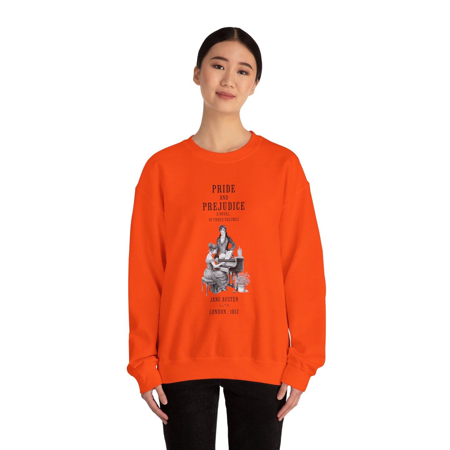 Jane Austen Sweatshirt, Pride & Prejudice Historical Romance Sweater, Bookish Literary Jane Austen Fan Art Gift for Her, Bookclub Shirt Sweatshirt Printify