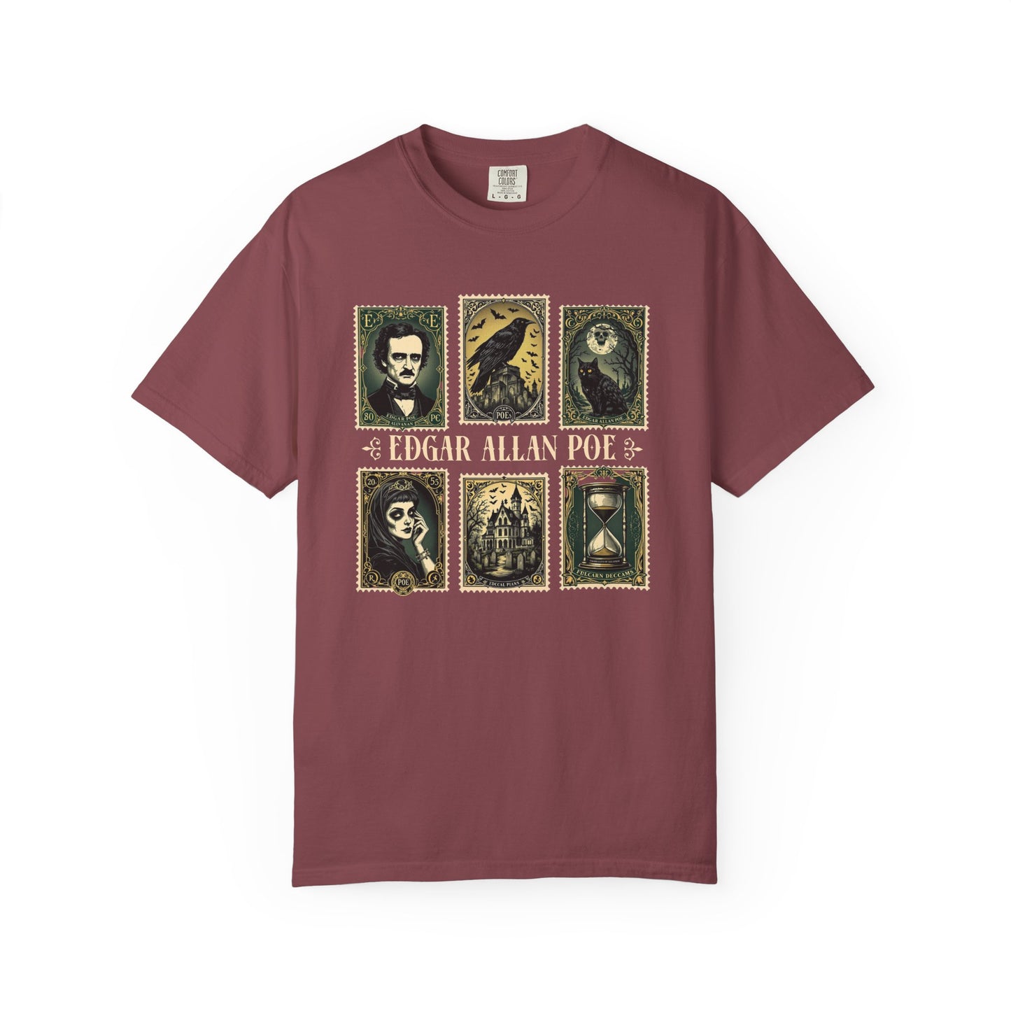 Edgar Allan Poe T-Shirt Gothic Graphic Tee The Raven Nevermore Quote Horror Literature Shirt Dark Academia Aesthetic Halloween Party Gift T-Shirt Printify Vineyard S