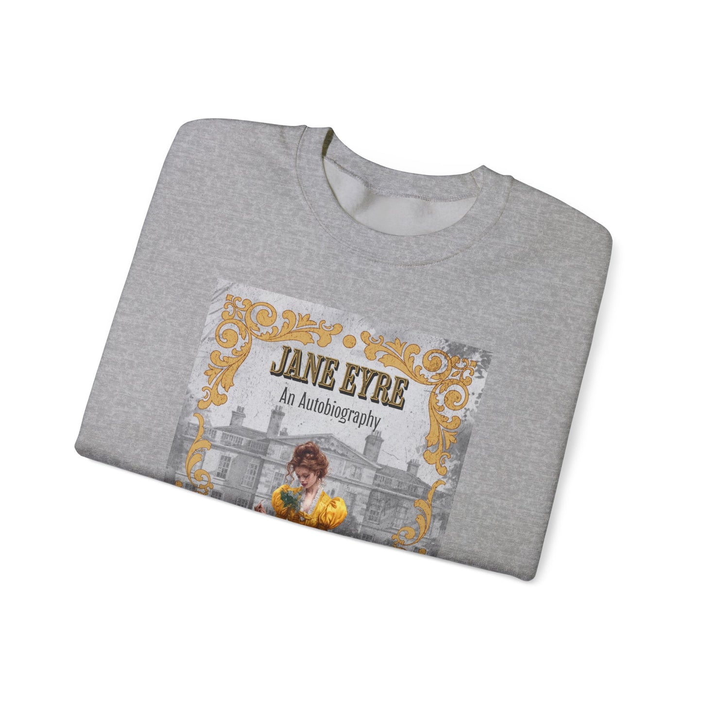Jane Eyre Sweatshirt, Charlotte Brontë Historical Romance Sweater, Bookish Literary Brontë Sisters Fan Art Gift, Gift for Her, Readers, Sweatshirt Printify