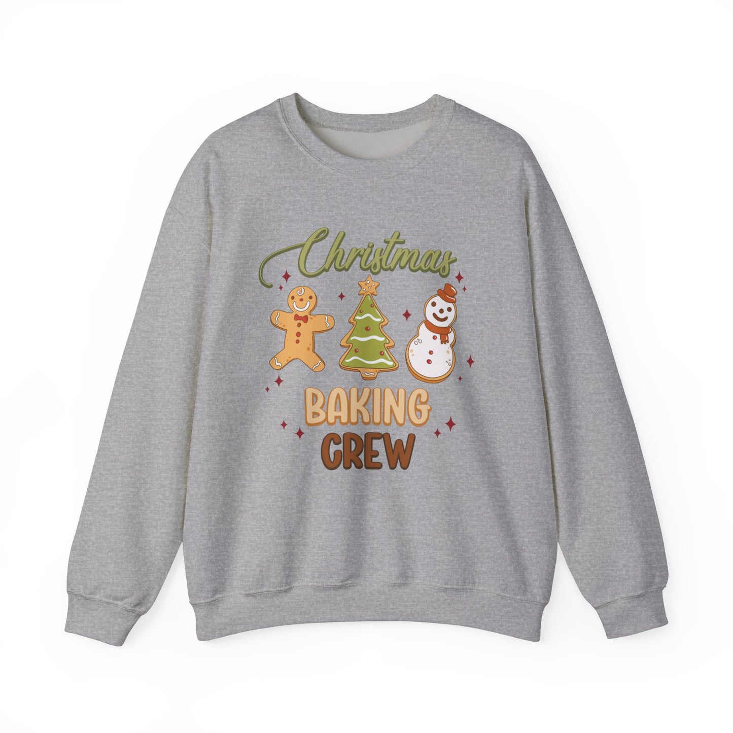 Christmas Baking Crew Sweatshirt, Christmas Baking Team Matching Sweater, Christmas Baking Women's Christmas Shirts, Christmas Cookie Crew Sweatshirt Printify S Sport Grey
