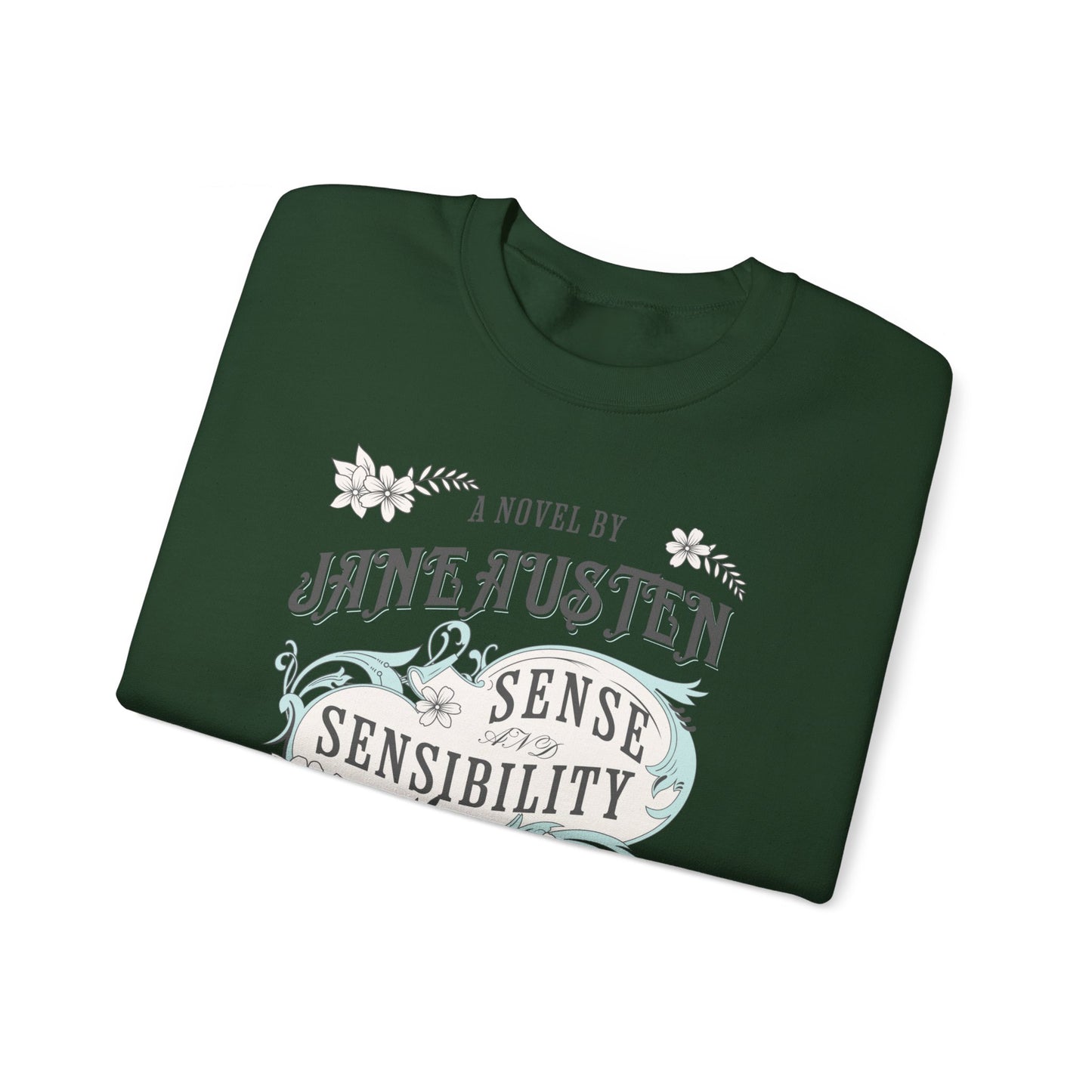 Jane Austen Sweatshirt, Sense & Sensibility Historical Romance Sweater, Bookish Literary Jane Austen Fan Art Gift, Gift for Her, Readers, Sweatshirt Printify