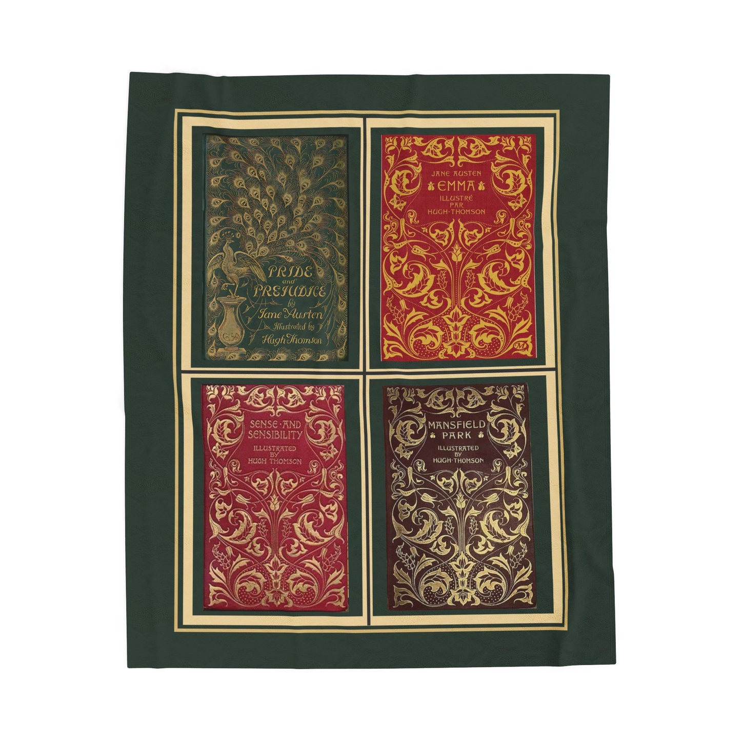 Jane Austen First Edition Literary Velveteen Blanket - Perfect for Book Lovers, Gifts for Sisters, Home Decor, Reading Nook, Cozy Nights All Over Prints Printify 50" × 60"