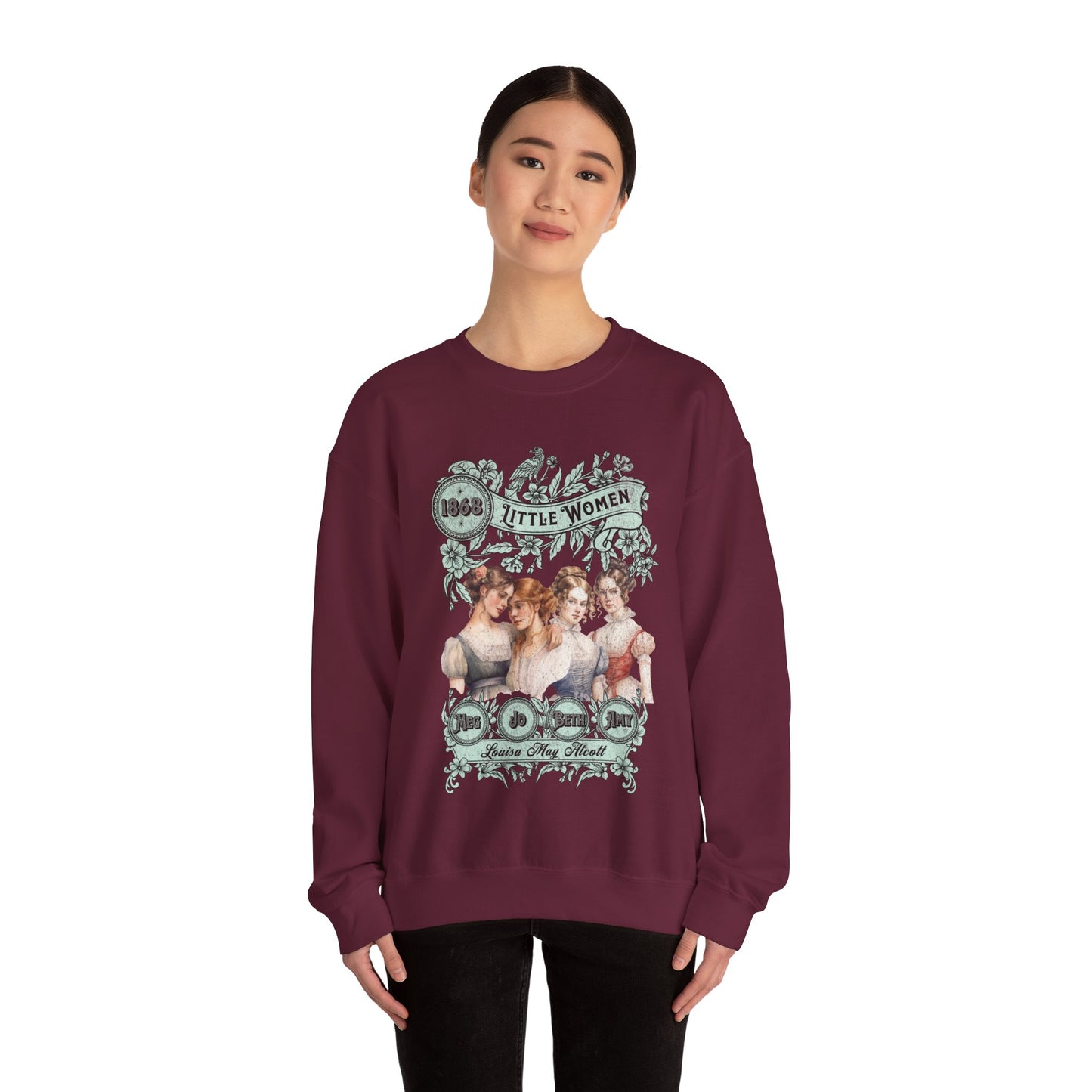 Little Women Sweatshirt, Louisa May Alcott Historical Romance Sweater, Bookish Literary Fan Art Gift, Gift for Her, Bookclub Crewneck Shirt Sweatshirt Printify