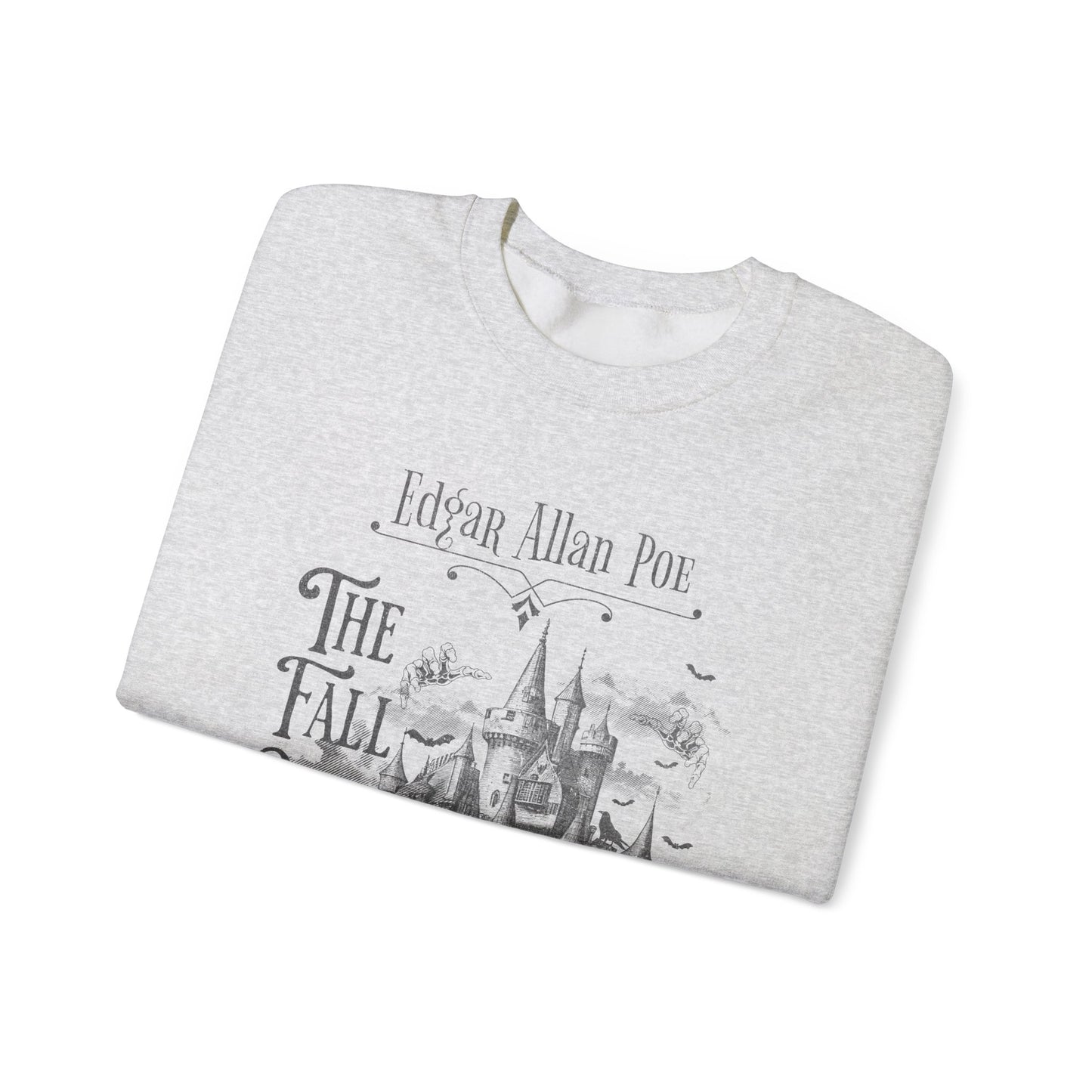 Edgar Allan Poe Sweatshirt Fall Of The House Of Usher Dark Academia Book Lover Gift Haunting Poetry Gothic Horror Merch Gift For Teacher Sweatshirt Printify