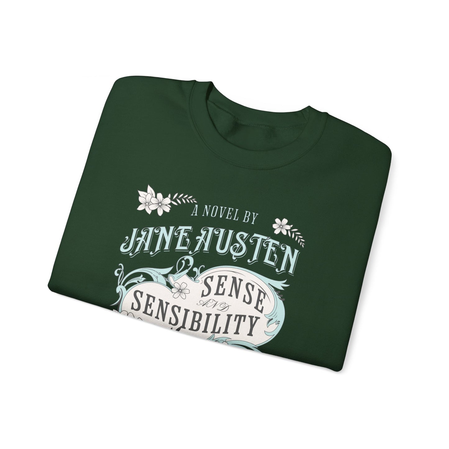 Jane Austen Sweatshirt, Sense & Sensibility Historical Romance Sweater, Bookish Literary Jane Austen Fan Art Gift, Gift for Her, Readers, Sweatshirt Printify