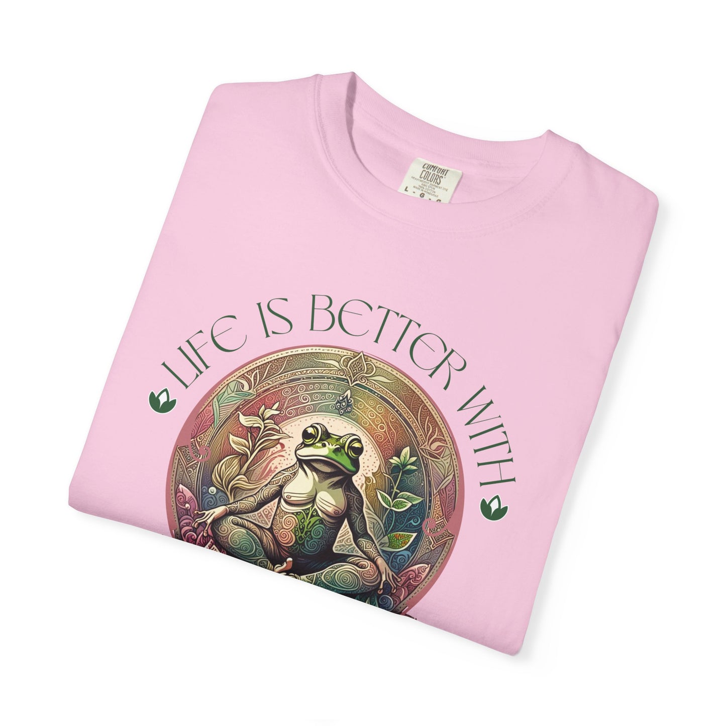 Green Yoga Frog Life Is Better With Yoga Unisex T-Shirt, Casual Wear, Highlander Fan Gift,