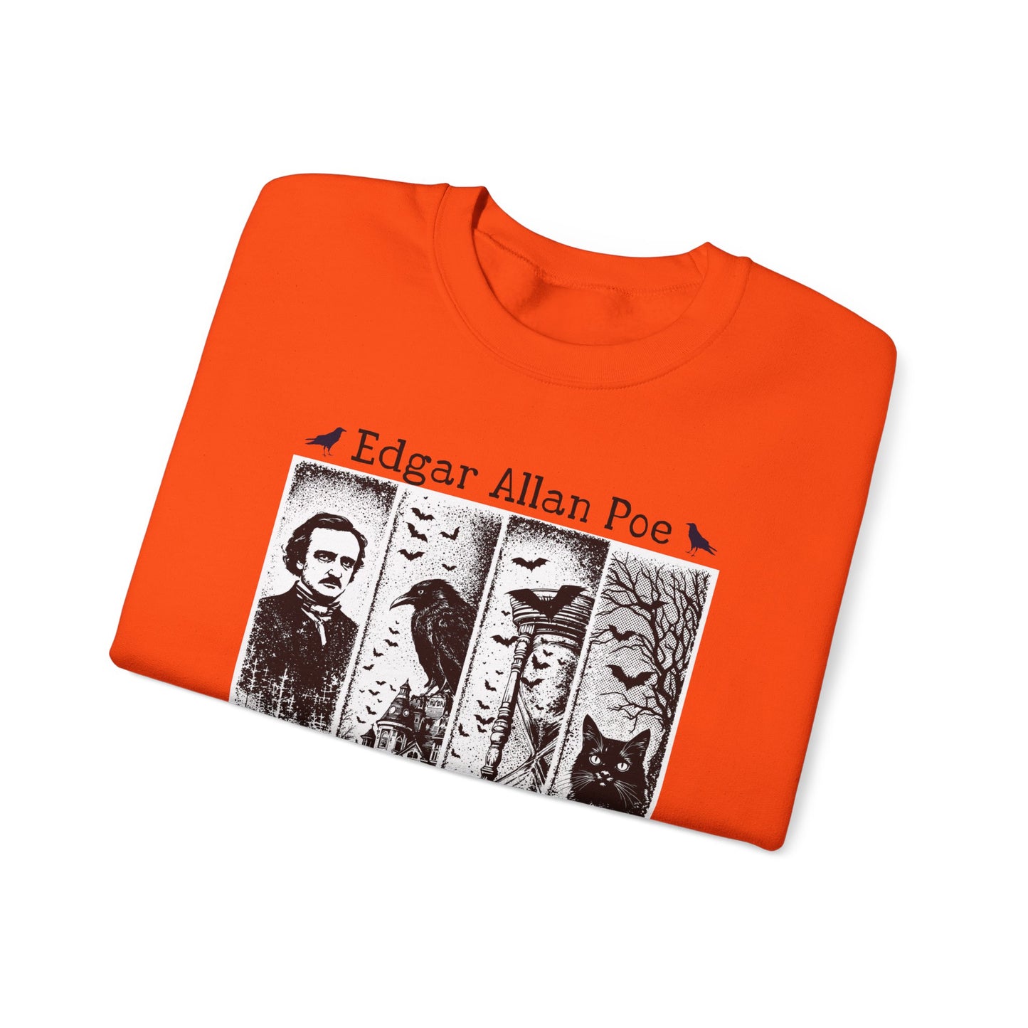 Edgar Allan Poe Sweatshirt The Raven Nevermore Gothic Horror Sweater Dark Academia Macabre Halloween Gift for Book Lovers Birthday Christmas