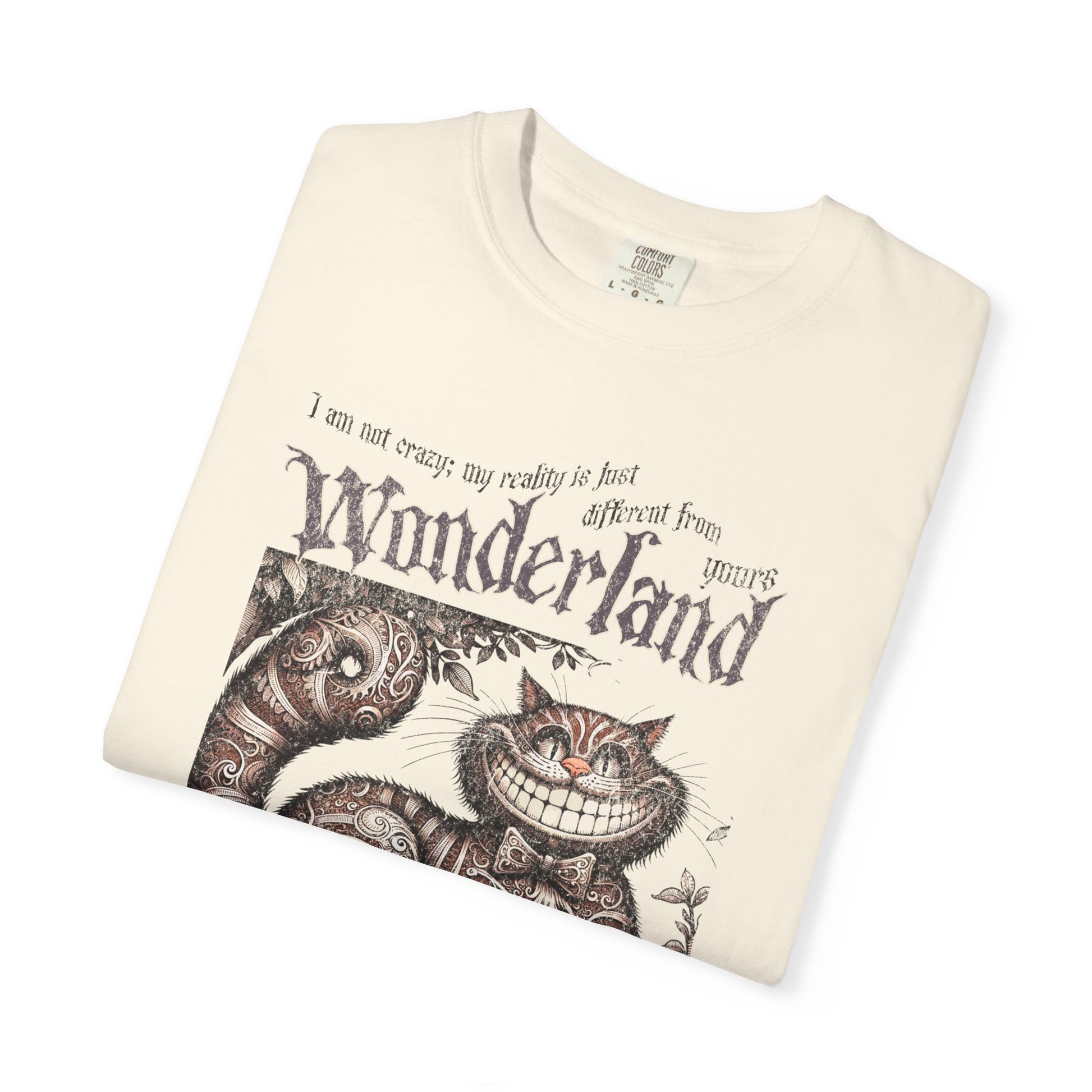 Cheshire Cat Alice in Wonderland TShirt Comfort Colors Oversized T-Shirt Dark Academia Mad Hatter Tea Party Bookish Book Lover Booktok Gift T-Shirt Printify
