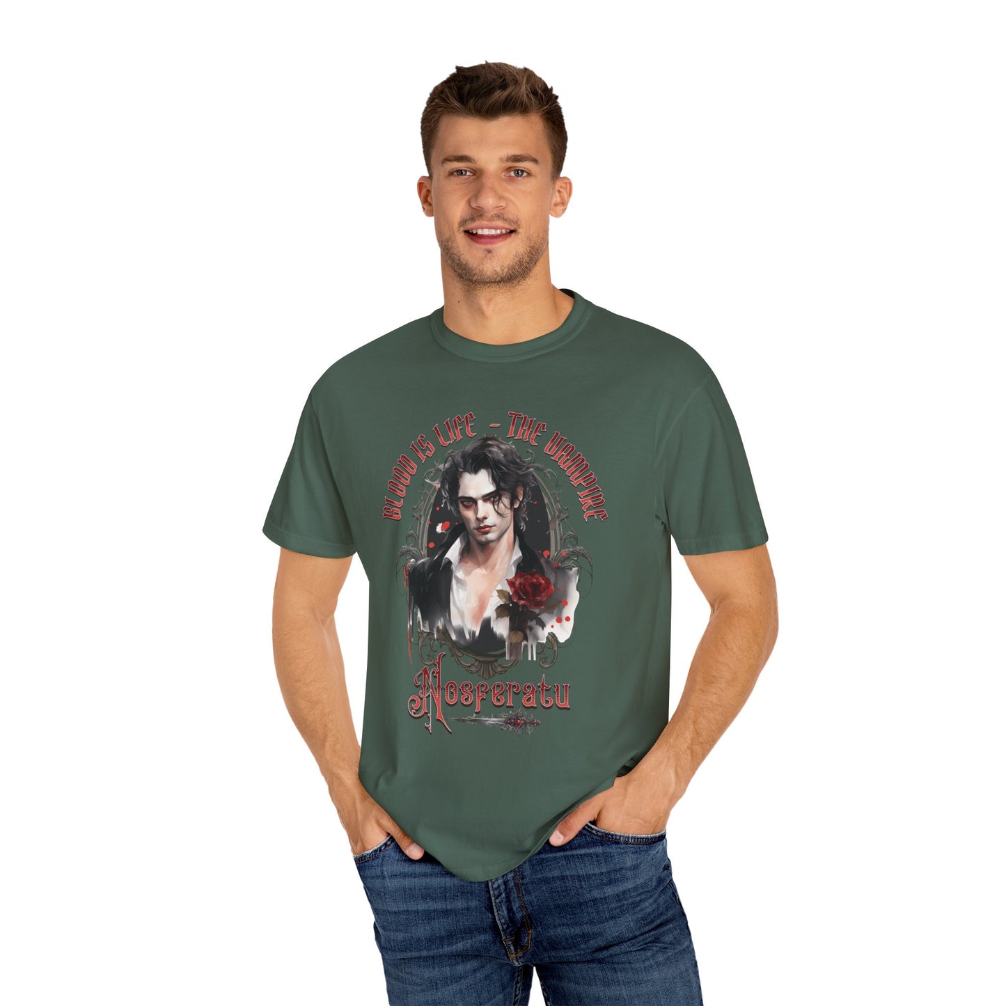Vampire Nosferatu TShirt Dark Romance Gift For Vampire Lovers Mystic Falls Shirt Halloween Gift For Her Party Paranormal Romance Reader Gift T-Shirt Printify