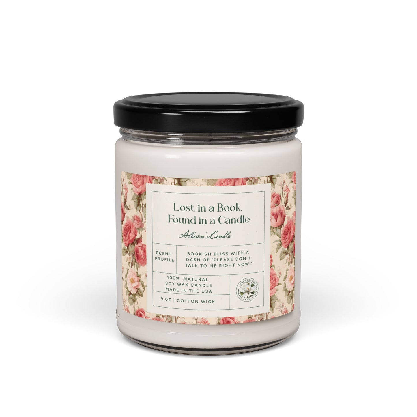 Personalized Soy Candle Funny Book Lover Gift For Mom Custom Gift Book Club Gift For Her Birthday Booknerd Candle Gift For Reader Bookworm Home Decor Printify Clean Cotton 9oz