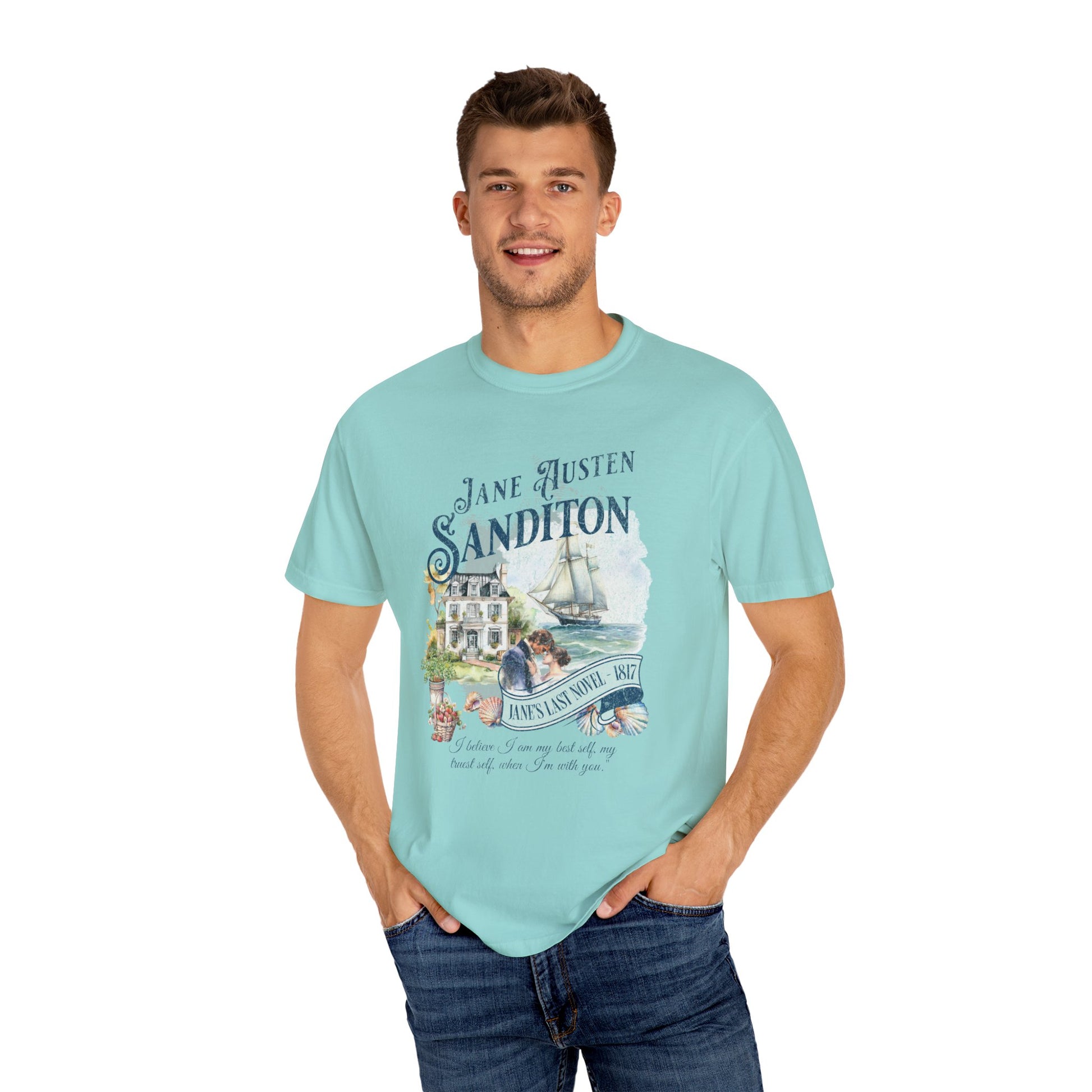 Sanditon Jane Austen Fan T-Shirt Historical Romance Reader Gift T-Shirt Printify