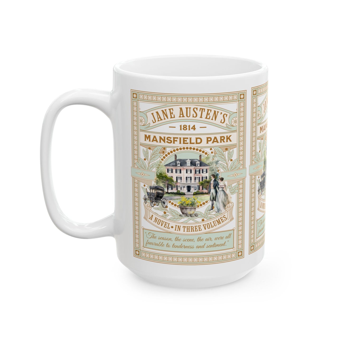 Jane Austen Coffee Mug Mansfield Park Historical Romance Reader Gift Bookish Literary Light Academia Gift for Her Bookclub Gift For Her BFF Mug Printify
