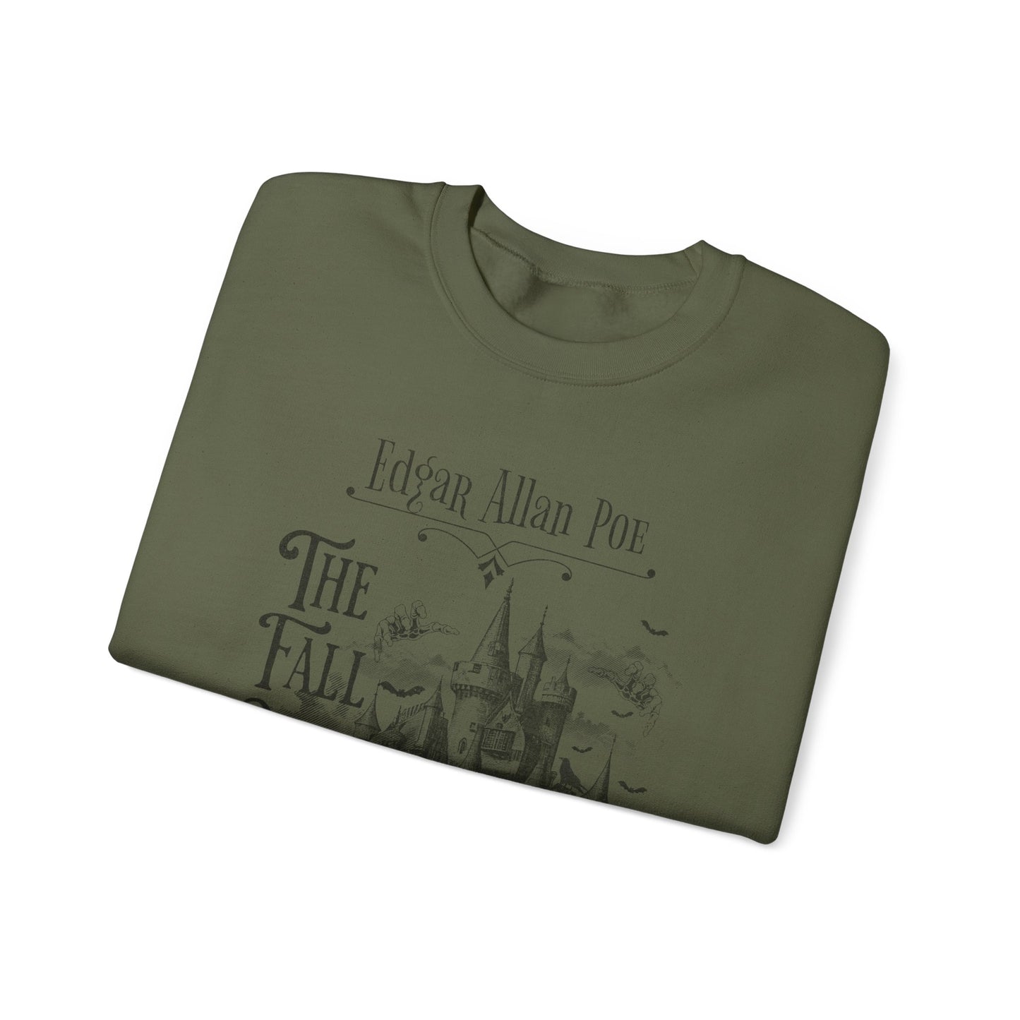 Edgar Allan Poe Sweatshirt Fall Of The House Of Usher Dark Academia Book Lover Gift Haunting Poetry Gothic Horror Merch Gift For Teacher Sweatshirt Printify