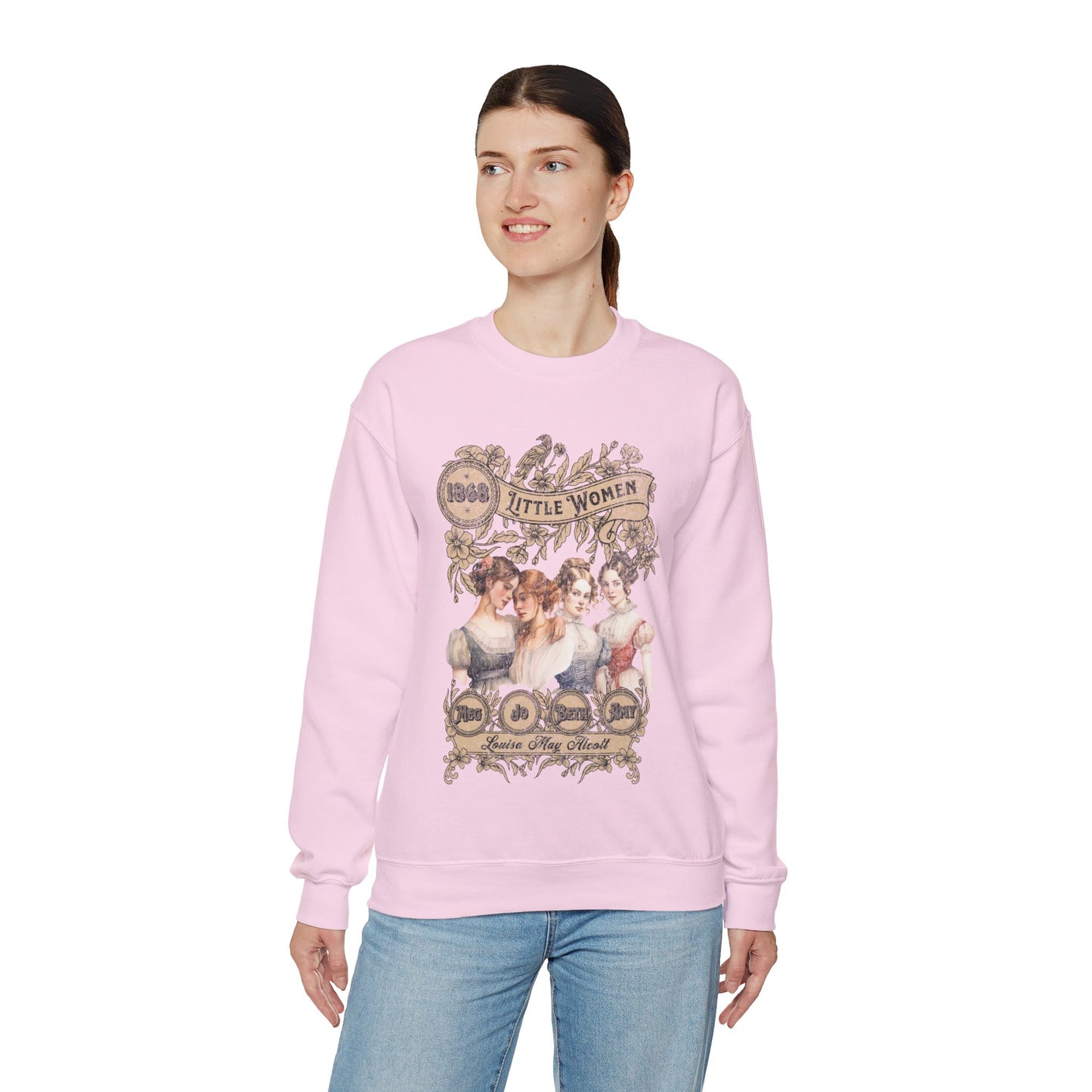 Little Women Sweatshirt, Louisa May Alcott Historical Romance Sweater, Bookish Literary Fan Art Gift, Gift for Her, Bookclub Crewneck Shirt Sweatshirt Printify