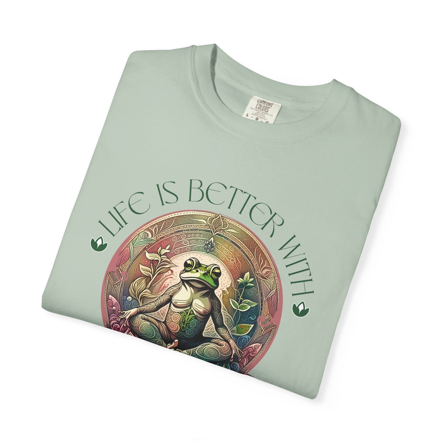 Green Yoga Frog Life Is Better With Yoga Unisex T-Shirt, Casual Wear, Highlander Fan Gift,