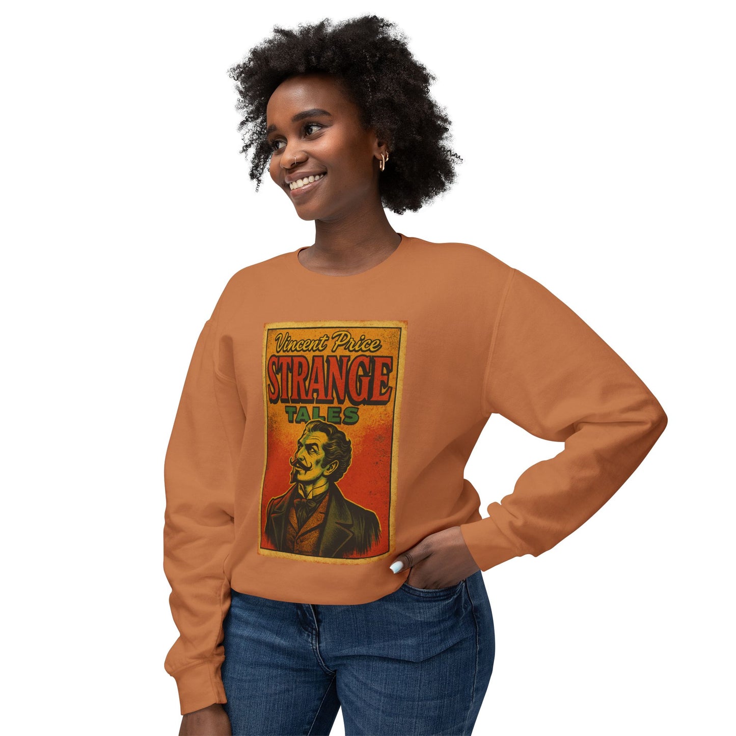 Vincent Price Vintage-Inspired Crewneck Sweatshirt - Perfect Gift for Book Lovers, Halloween, Casual Wear, Literary Enthusiasts, Cozy Layer Sweatshirt Printify