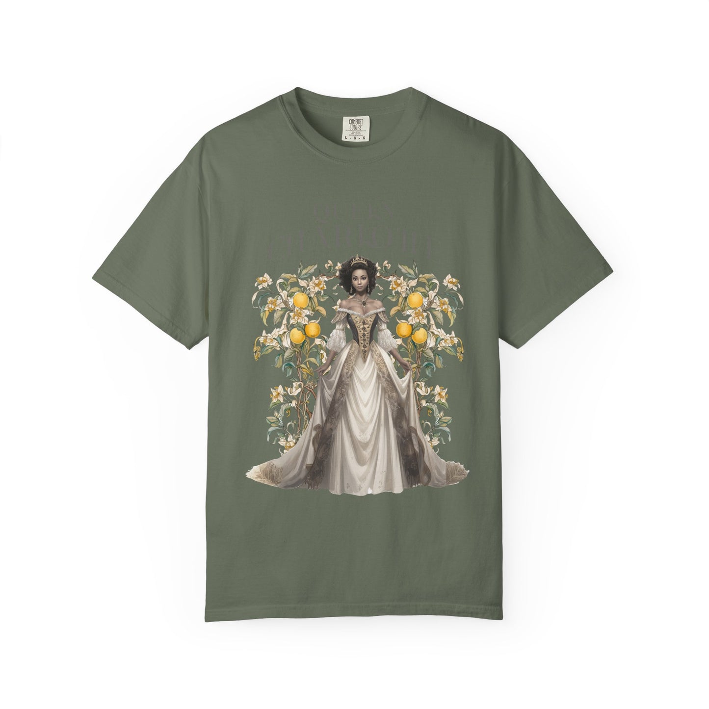 Queen Charlotte T-Shirt Literary Regency Period Tee Historical Drama Series Watching Spilling The Tea Theme Gift for Her Birthday Christmas T-Shirt Printify Moss S