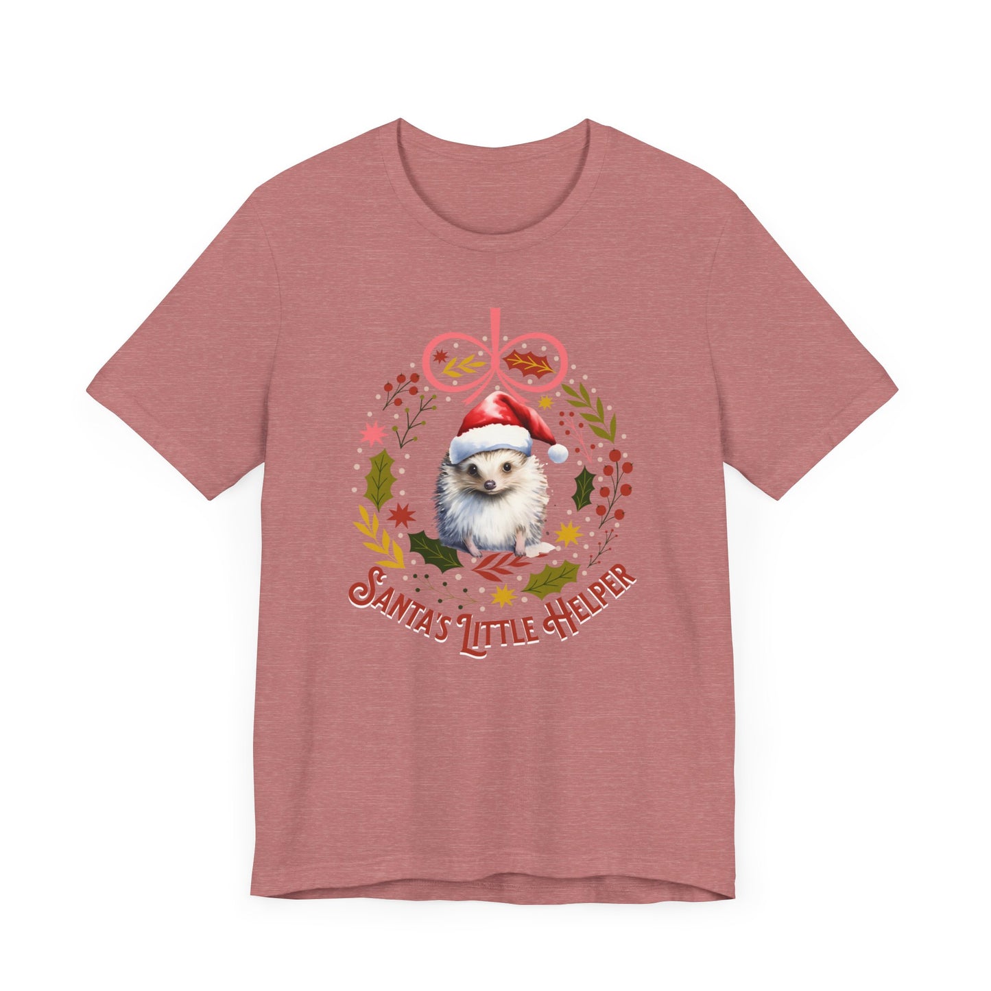 HedgeHog Christmas Shirt Cute Santa's Little Helper T-Shirt, Hedgehog Lover Gift, Merry Christmas Shirt, Country Christmas Animal Lover Gift T-Shirt Printify