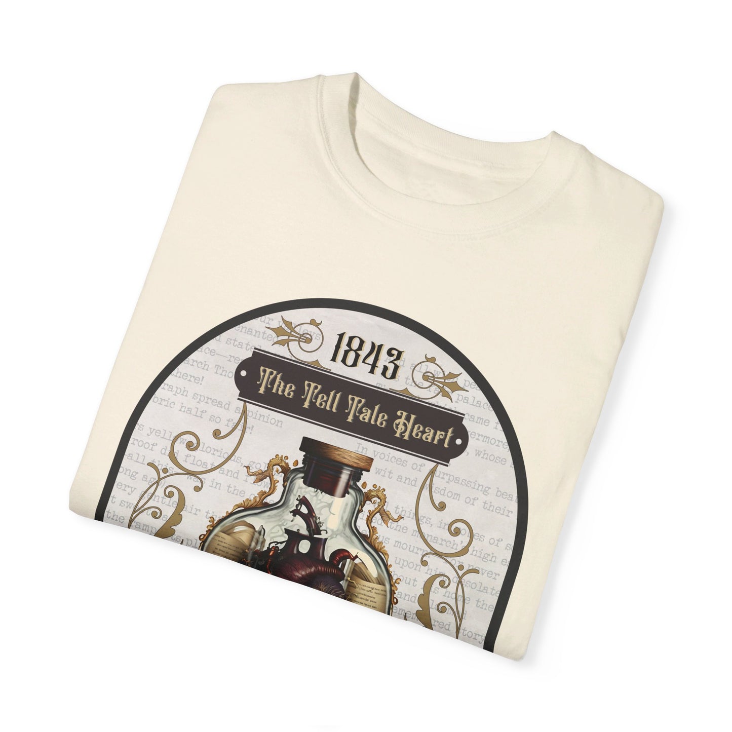 Edgar Allan Poe Shirt, The Tell Tale Heart Tee, Book, Reading Lover Shirt, Halloween, Gothic, Light Academia Gifts, Comfort Colours TShirt T-Shirt Printify
