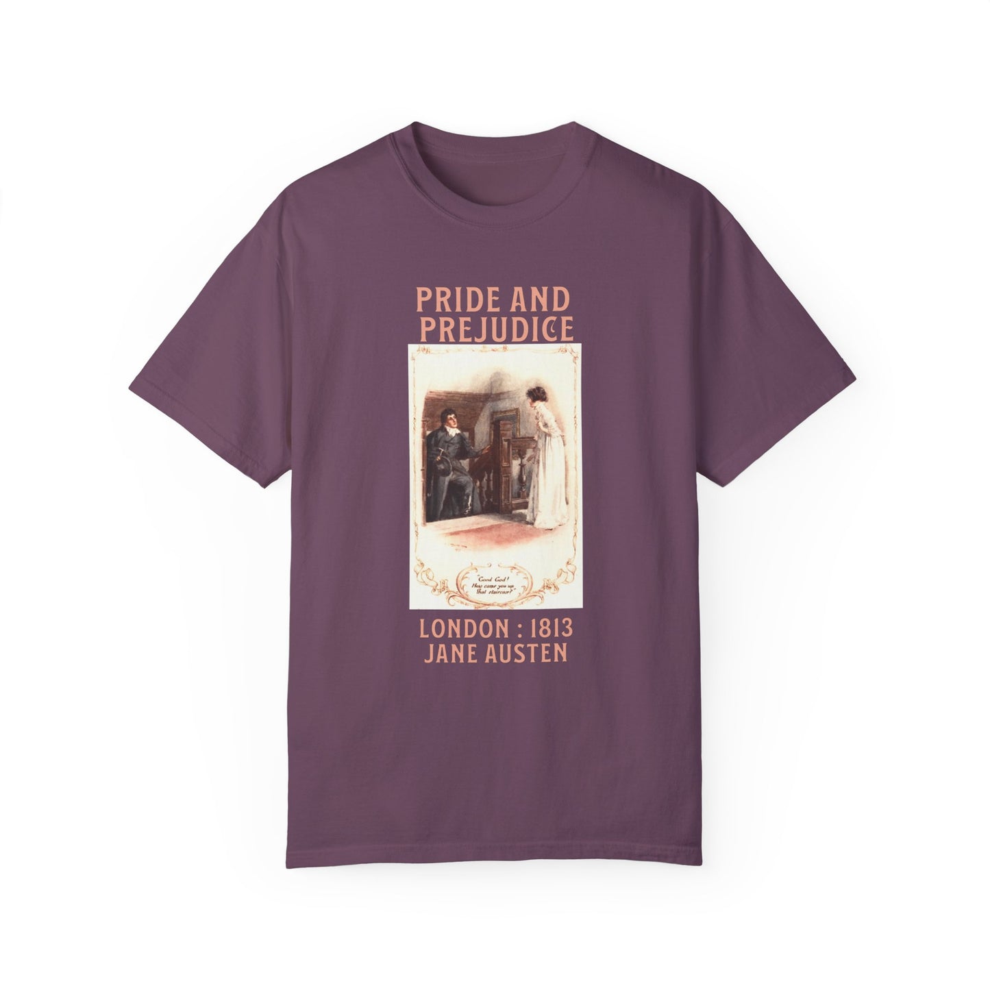Jane Austen Comfort Colors TShirt, Pride & Prejudice Historical Romance, Bookish Literary Jane Austen Fan Art, Gift for Her Bookclub Tee T-Shirt Printify Berry S