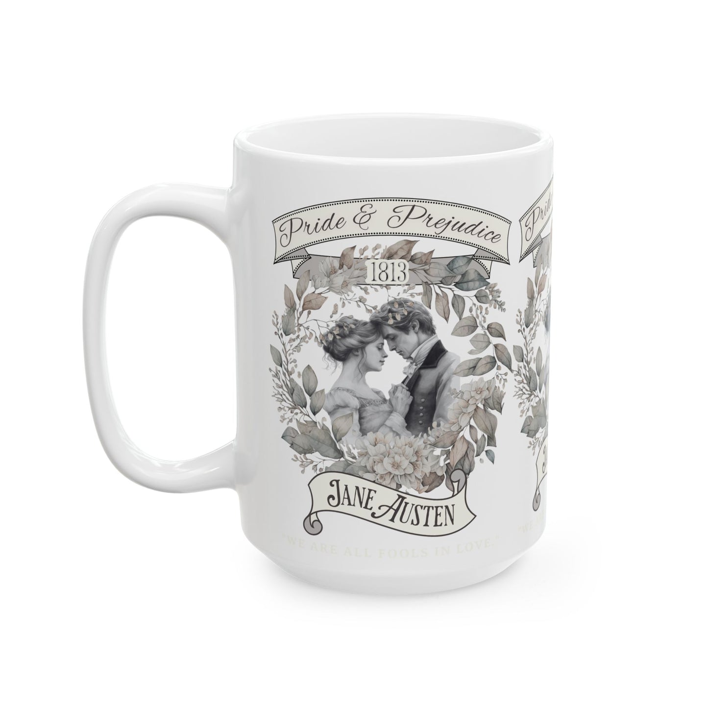 Pride And Prejudice Coffee Mug Jane Austen Historical Romance Reader Gift Bookish Gift for Her Bookclub Gift Birthday Christmas For Her BFF Mug Printify