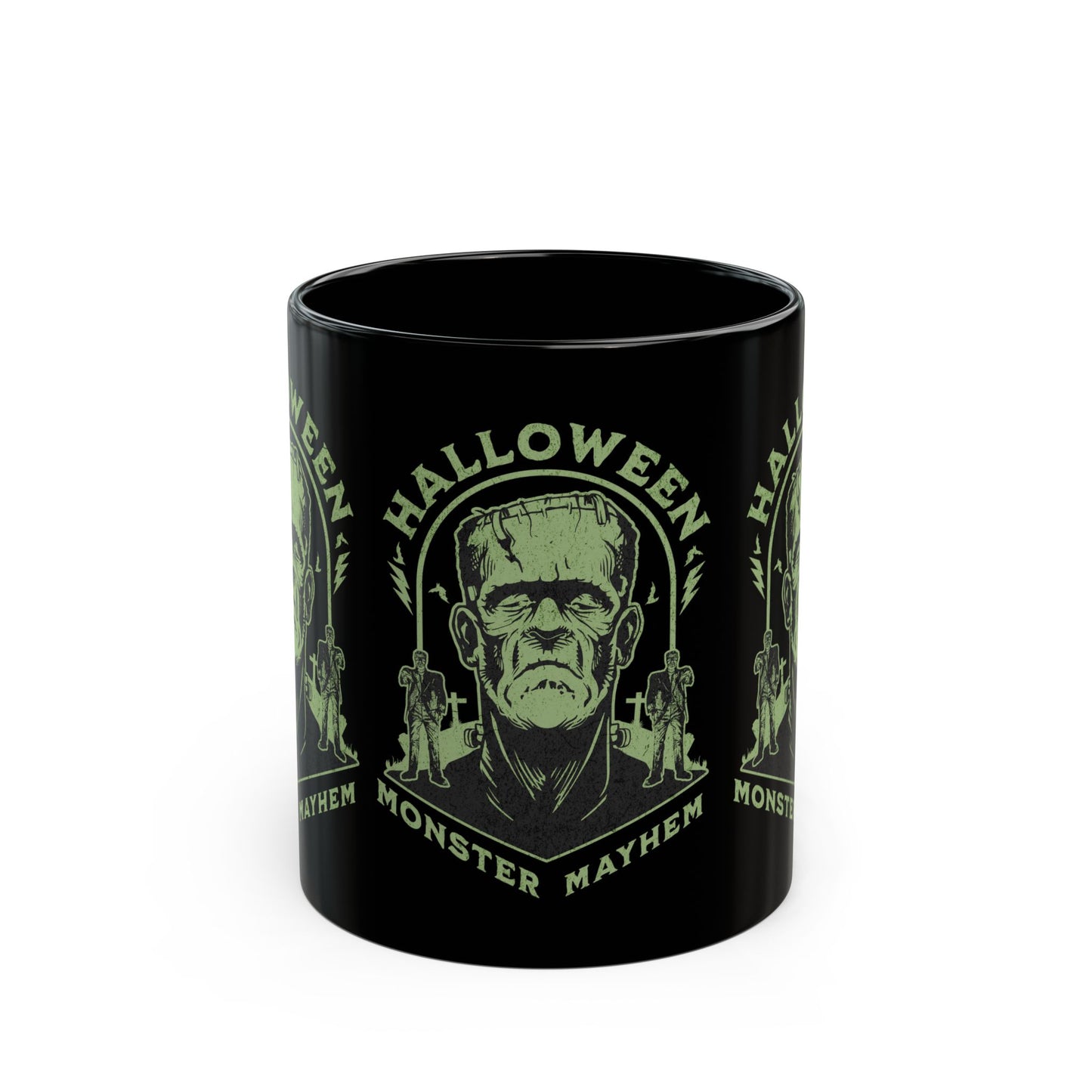 Frankenstein Monster Coffee Mug, Spooky Halloween Coffee, Tea Mug, Haunting Horror Movie Gift for Halloween, Dark Academia, Book Lover Gift Mug Printify