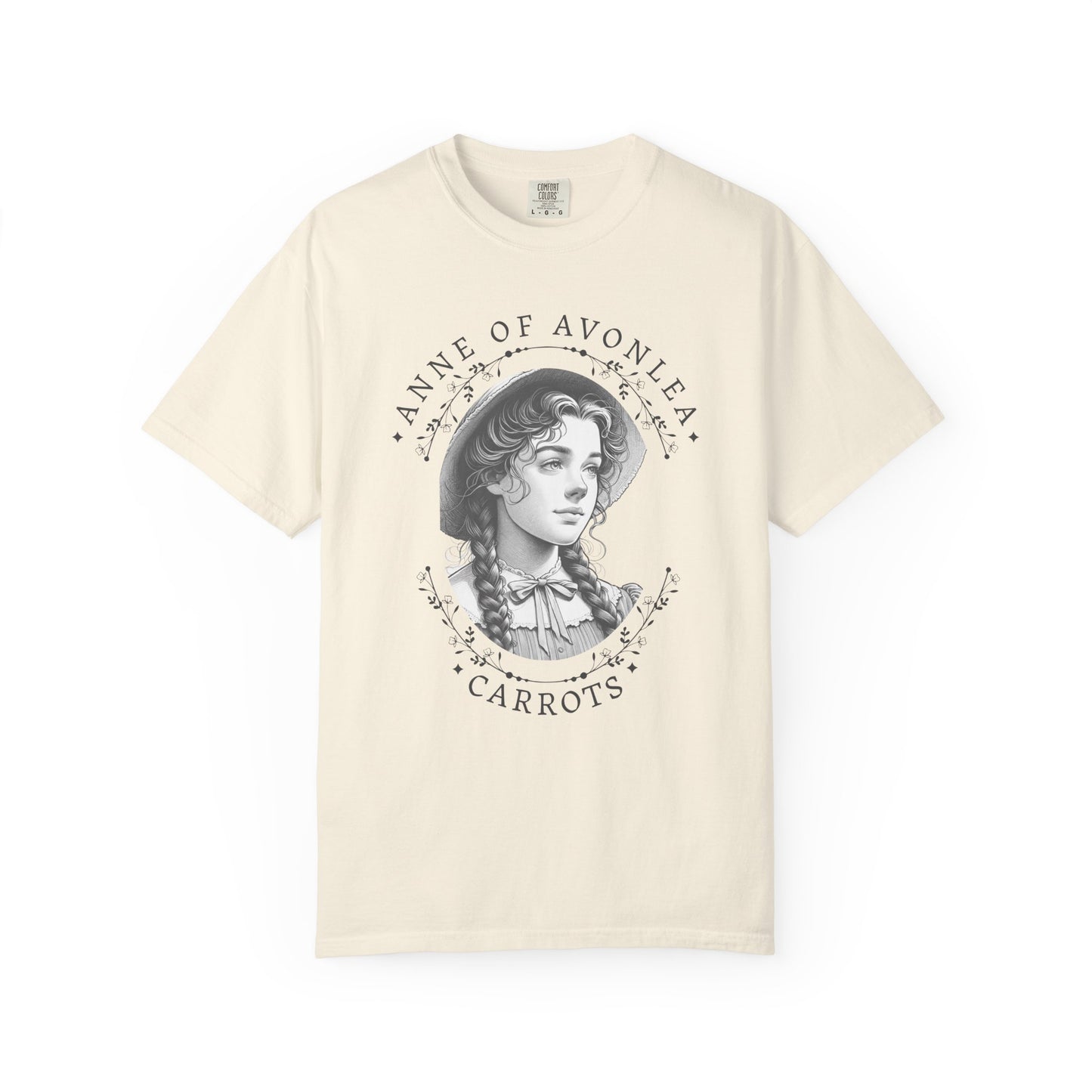 Vintage Anne of Avonlea T-Shirt, Anne of Green Gables Merch Literary Gift Book Lover Tee Anne With An E Carrots Design L.M. Montgomery Fan T-Shirt Printify Ivory S