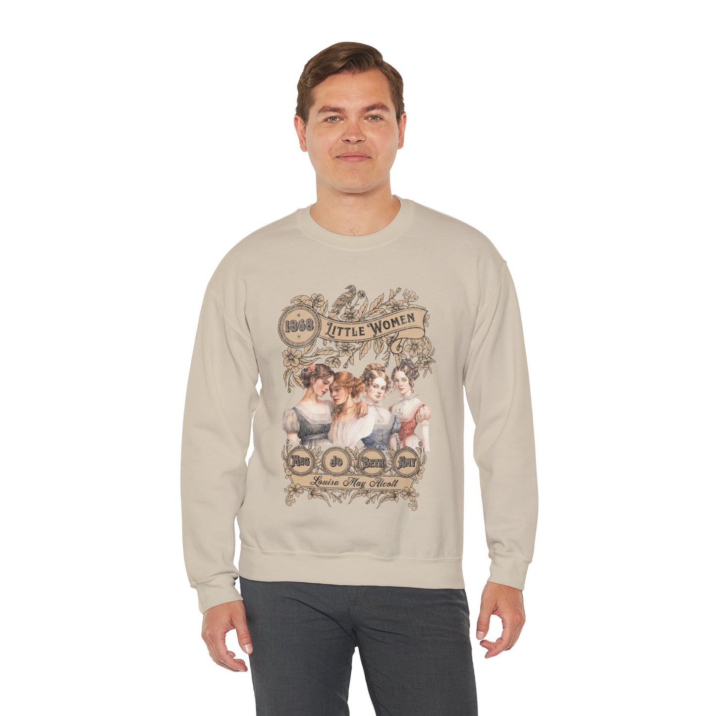 Little Women Sweatshirt, Louisa May Alcott Historical Romance Sweater, Bookish Literary Fan Art Gift, Gift for Her, Bookclub Crewneck Shirt Sweatshirt Printify