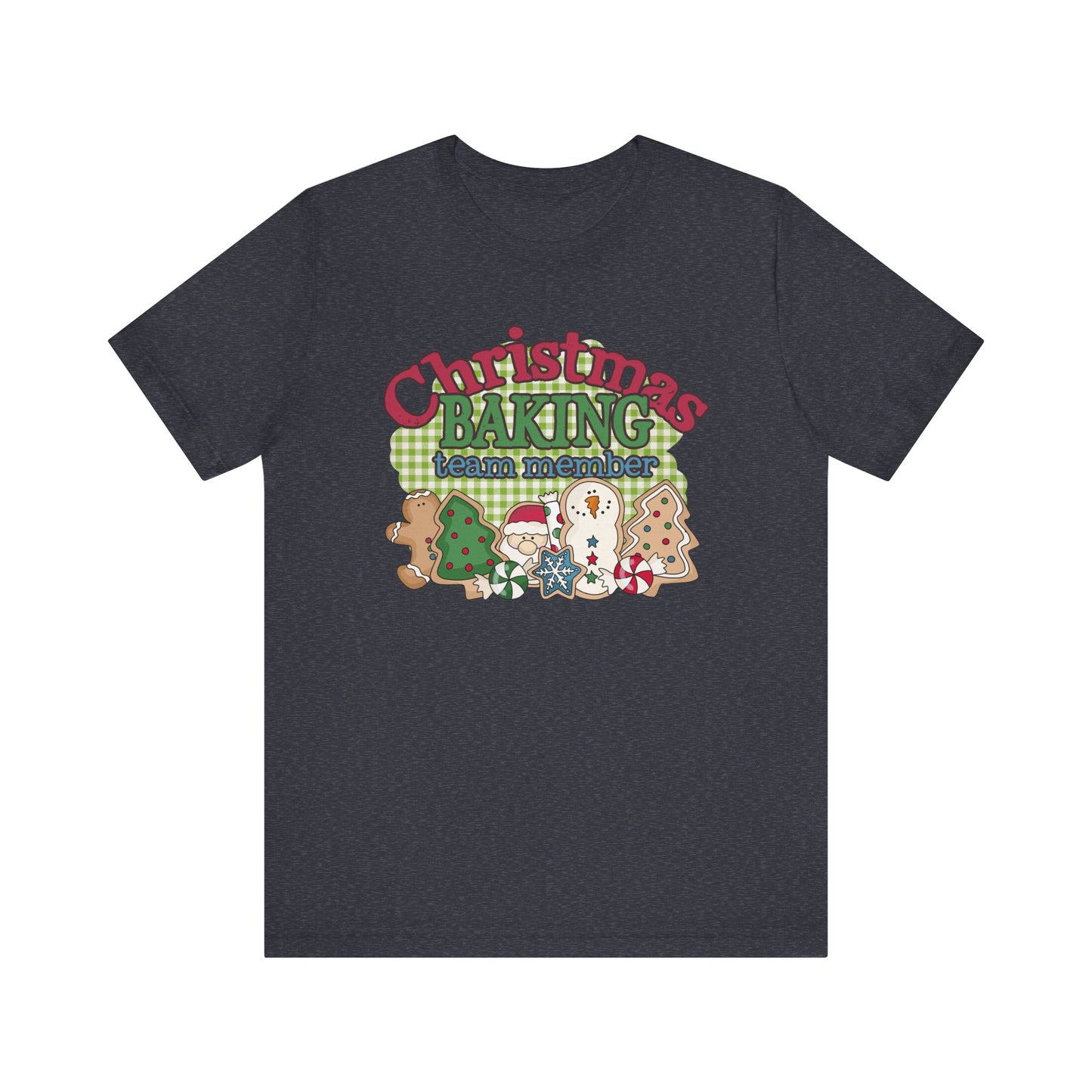 Christmas Baking Team Shirt, Christmas Baking Crew Matching TShirt, Christmas Baking Shirt, Women's Christmas Shirts, Christmas Cookie Crew T-Shirt Printify Heather Navy XS