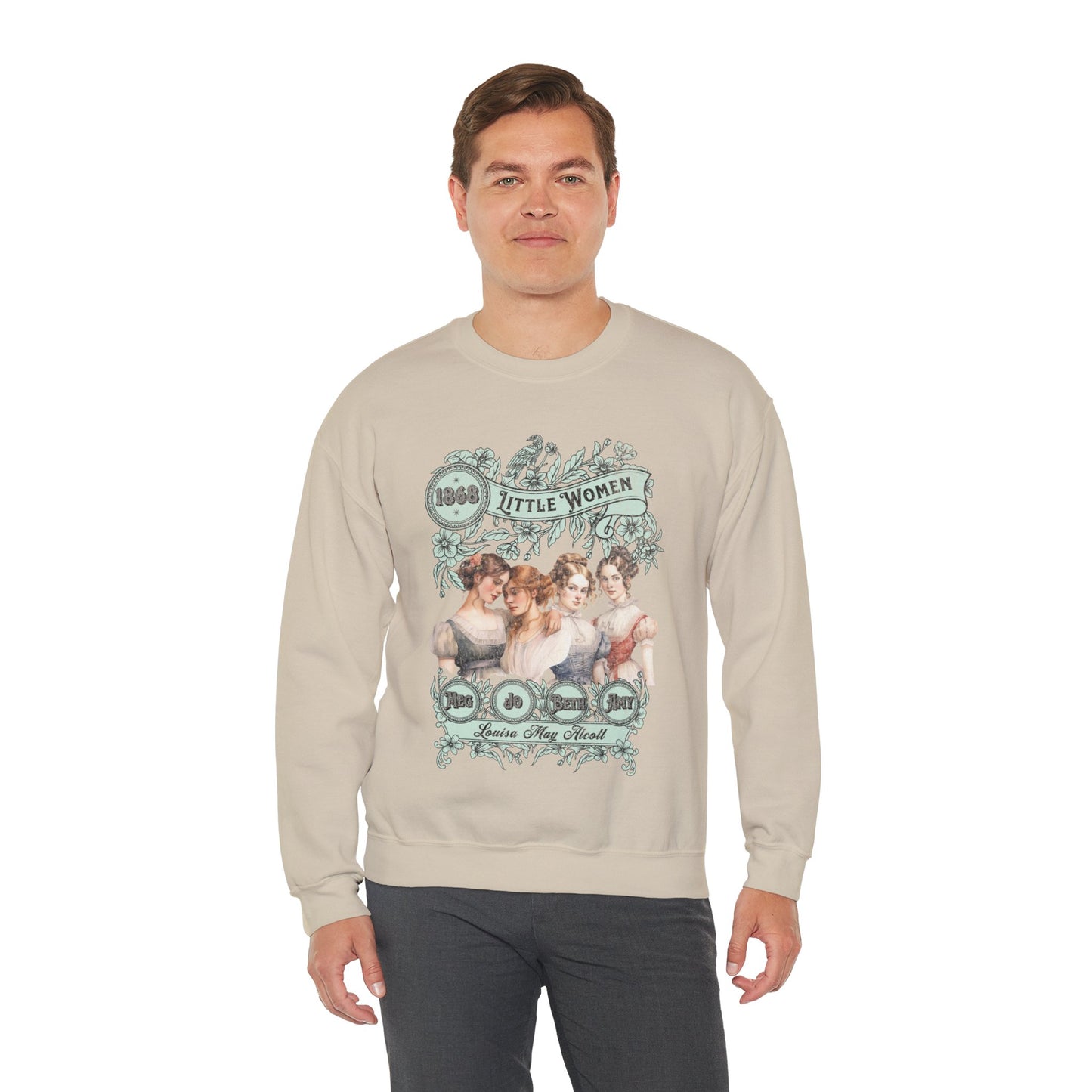 Little Women Sweatshirt, Louisa May Alcott Historical Romance Sweater, Bookish Literary Fan Art Gift, Gift for Her, Bookclub Crewneck Shirt Sweatshirt Printify