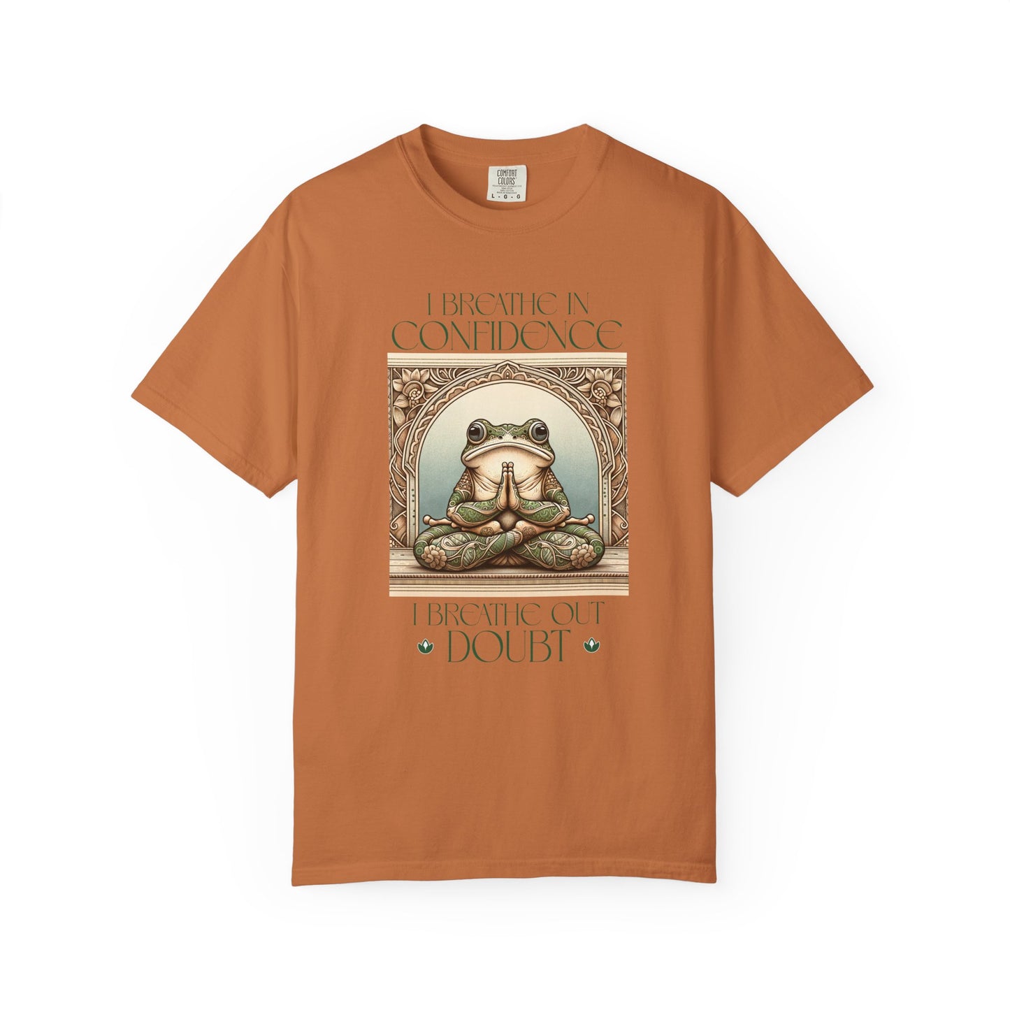 Yoga Frog Breath in Confidence Green Unisex T-Shirt, Casual Wear, Highlander Fan Gift, Comfortable Graphic Tee T-Shirt Printify Yam S